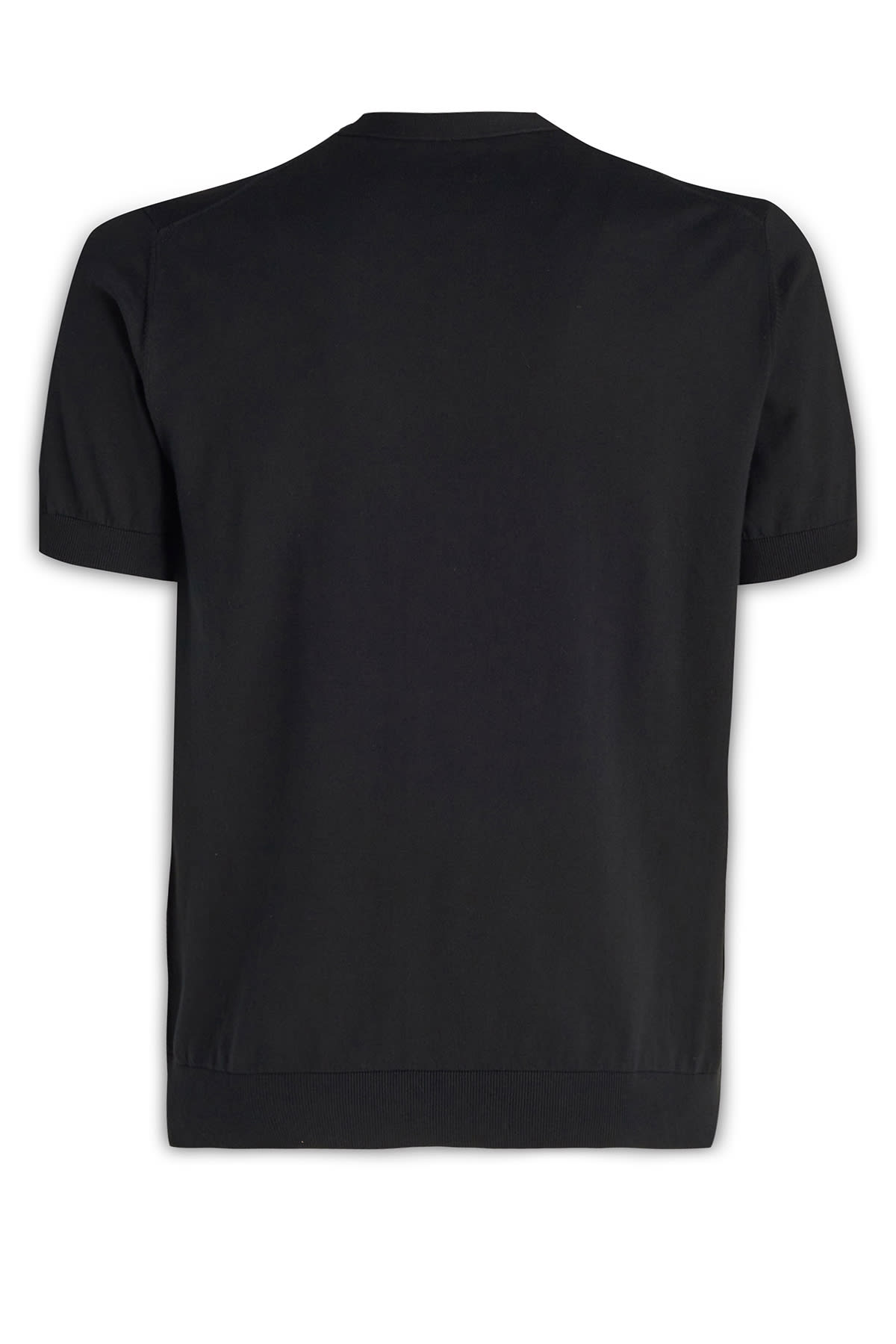 Paolo Pecora T-shirt In Maglia Di Lino E Cotone In Blu Notte