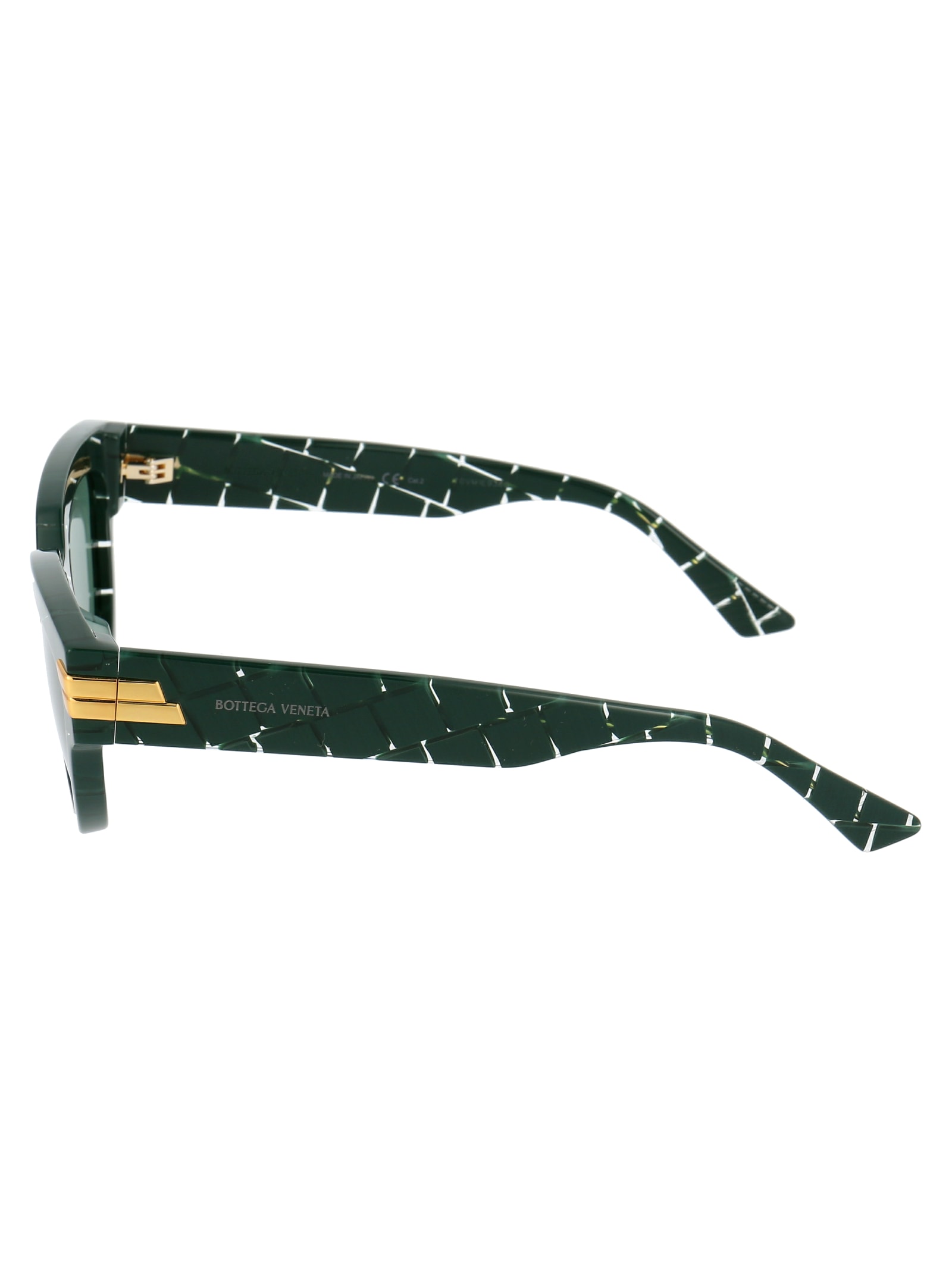 Shop Bottega Veneta Bv1035s Sunglasses In 004 Green Green Green