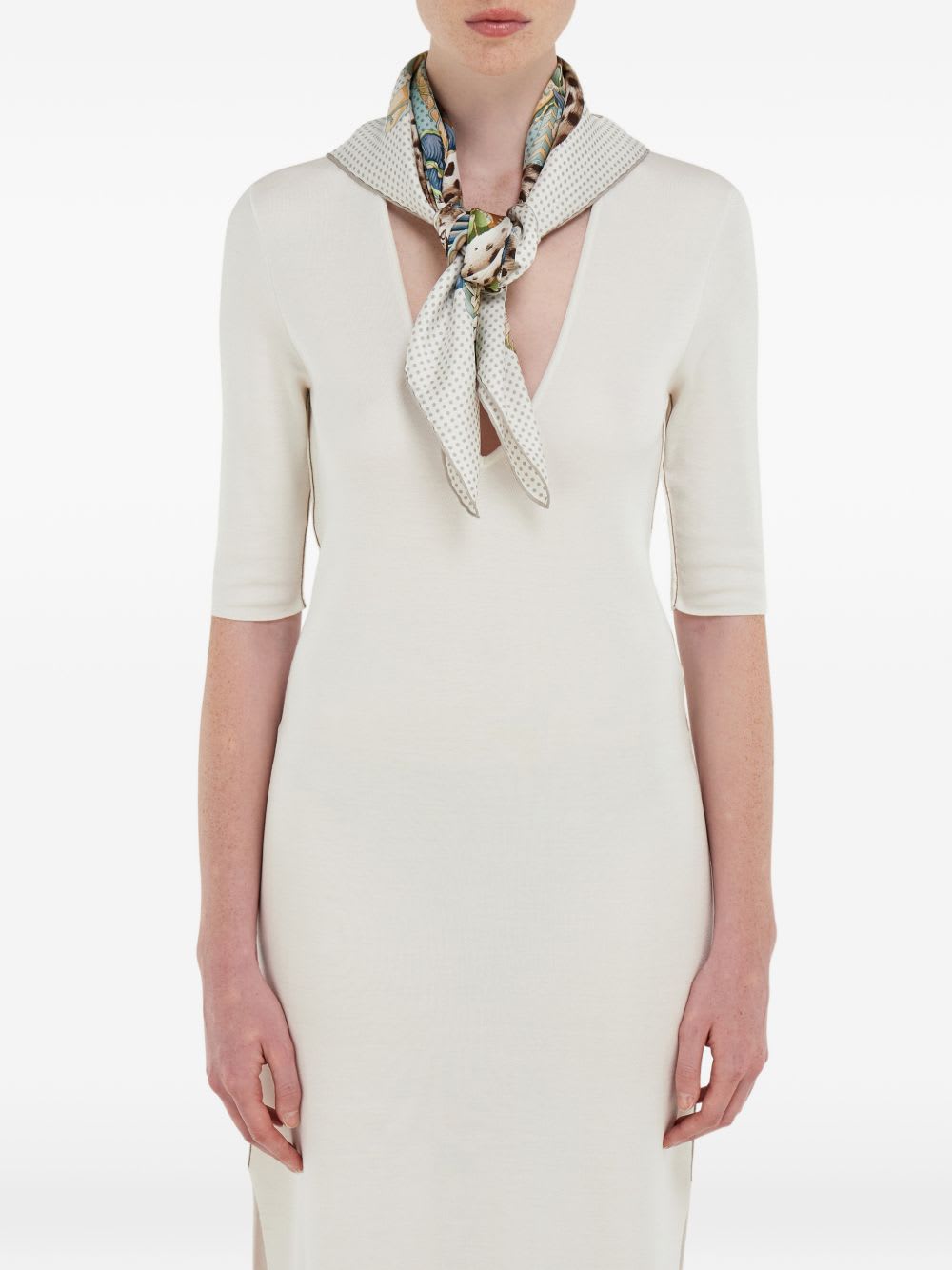 Ferragamo Silk Foulard Square Animal Print Scarf In Multi