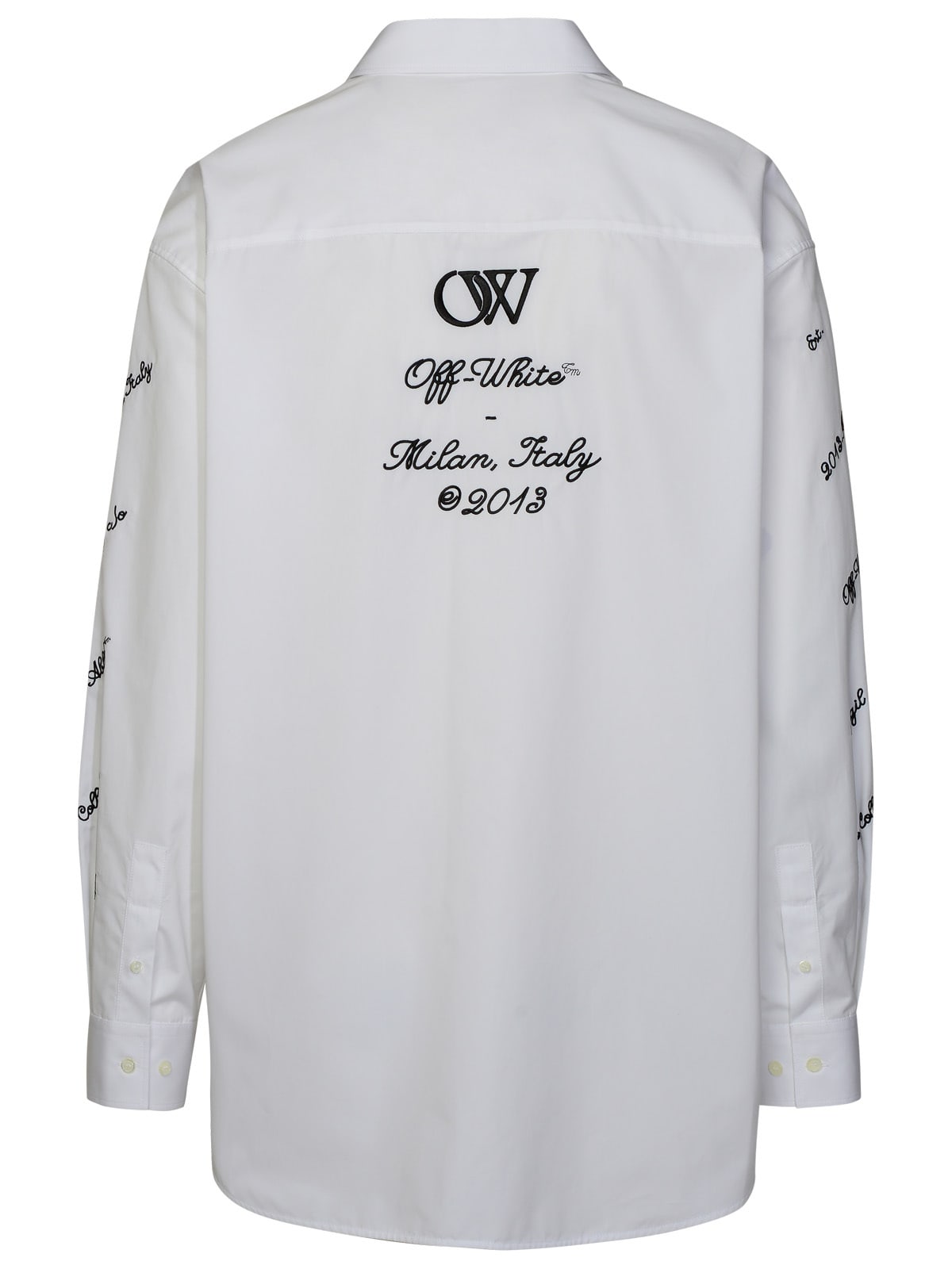 Shop Off-white Logo 23 White Cotton Shirt