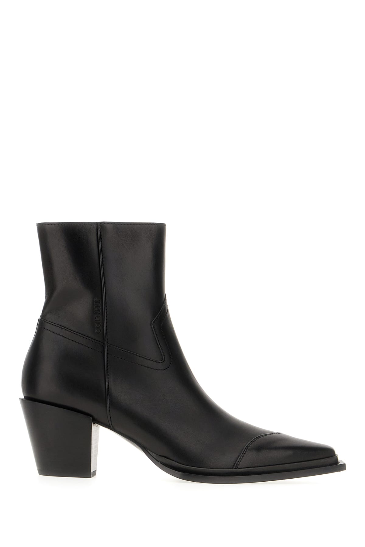 Shop Jimmy Choo Black Leather Cece Ab Ankle Boots