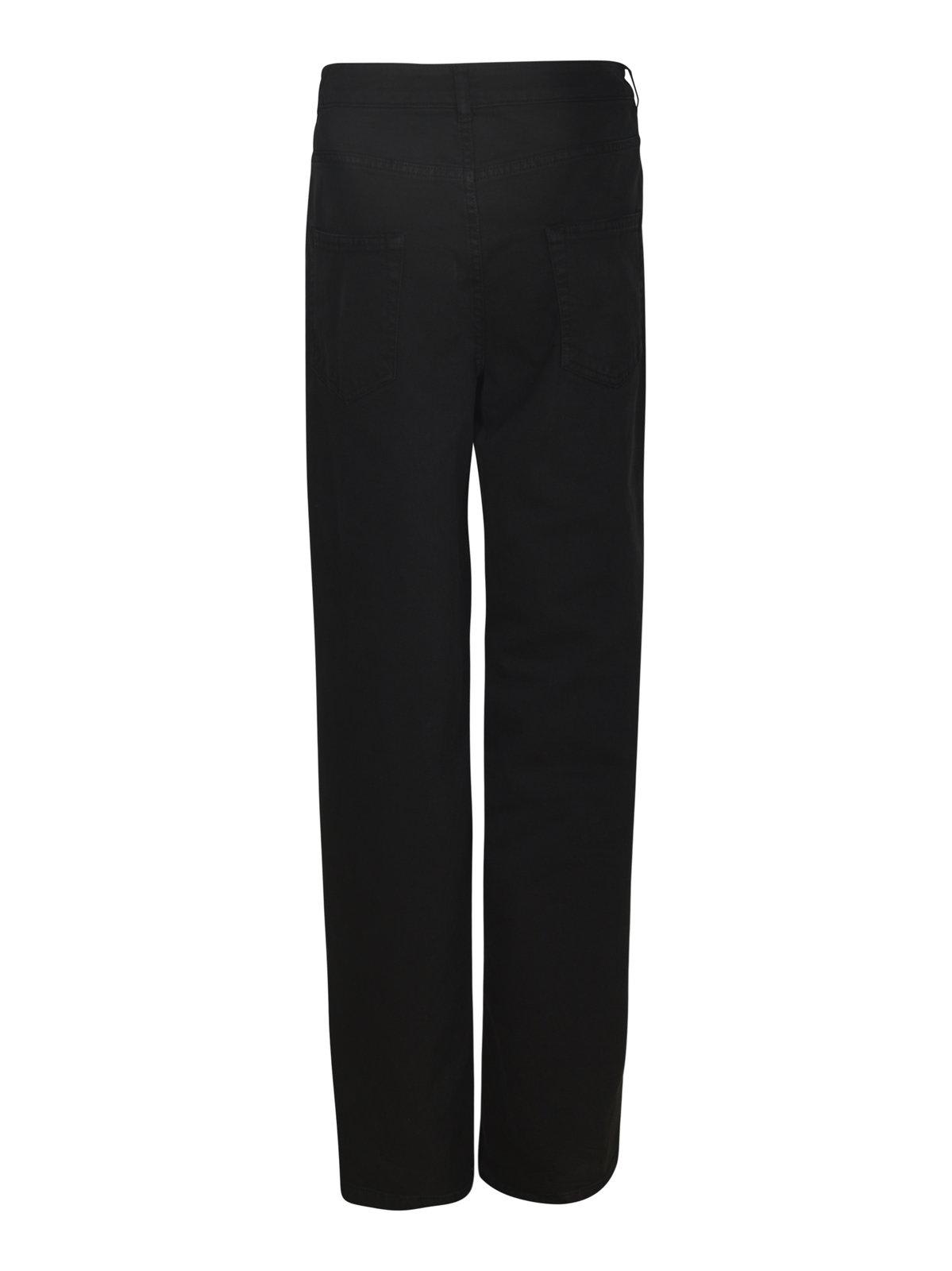 Shop Ann Demeulemeester Bami High Waist Straight Leg Jeans In Nero