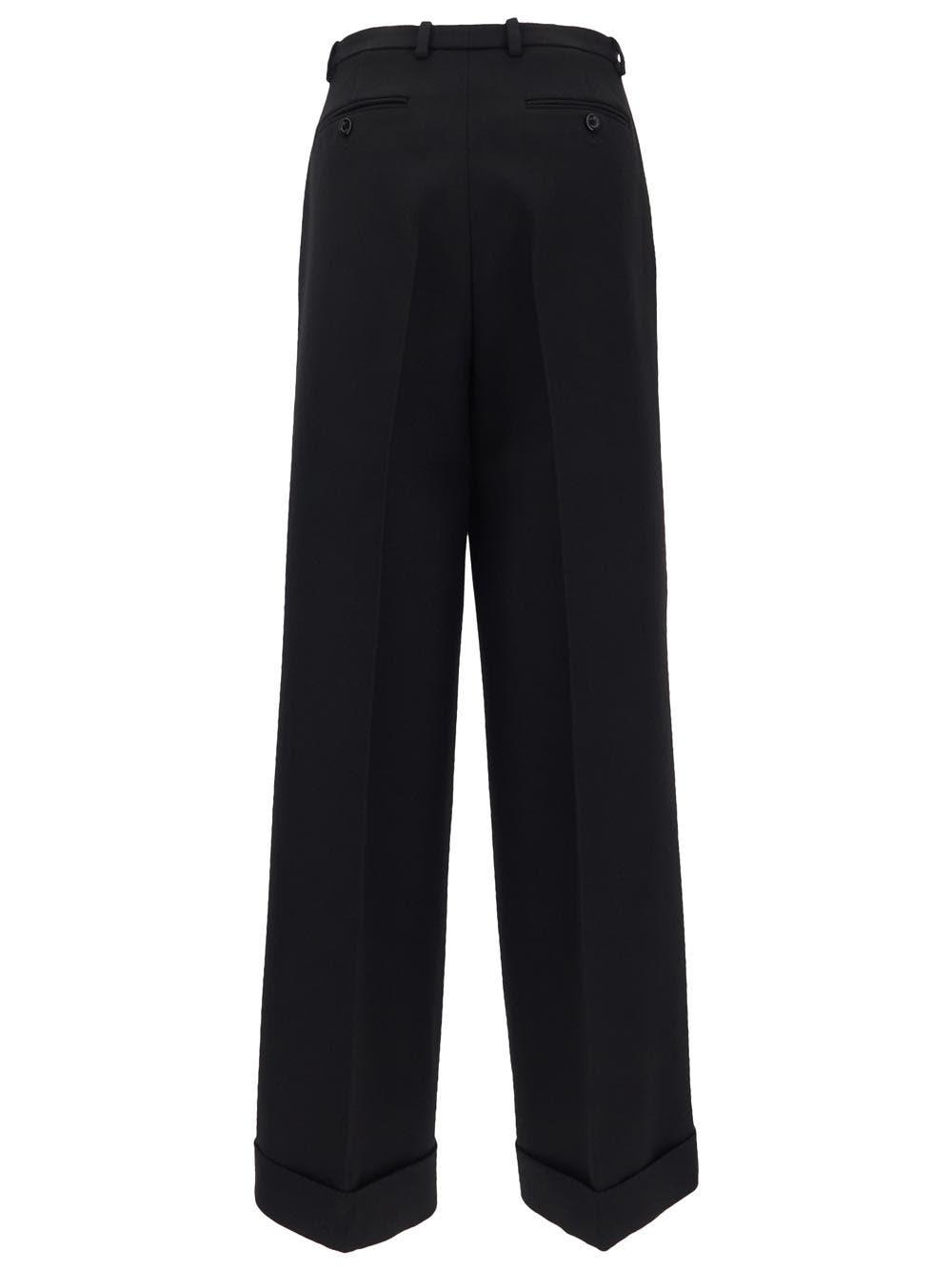 Gucci Wool Trousers In Black