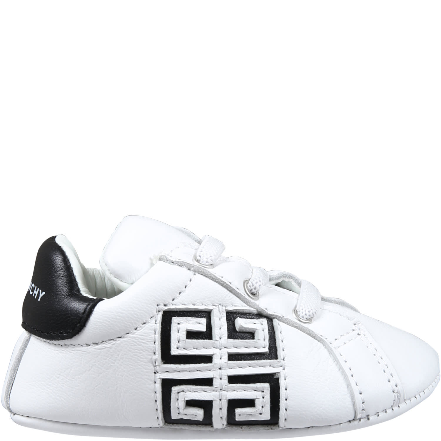 Givenchy White Low Sneakers For Baby Kids With Logo