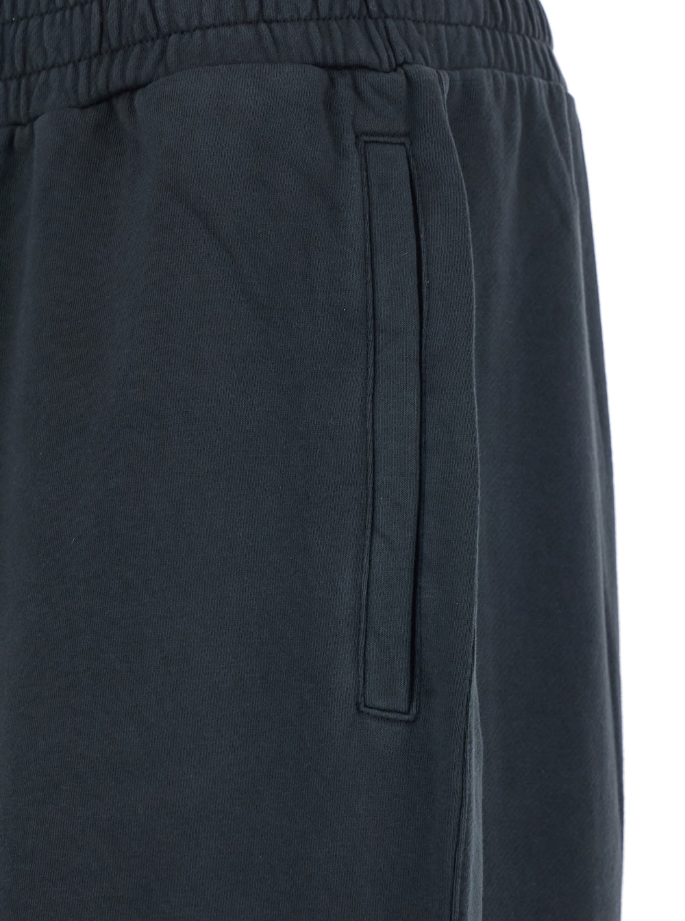 44 Label Group Black Pants With Elastic Waist And Drawstring Hem In Tech Fabric Man In Blue