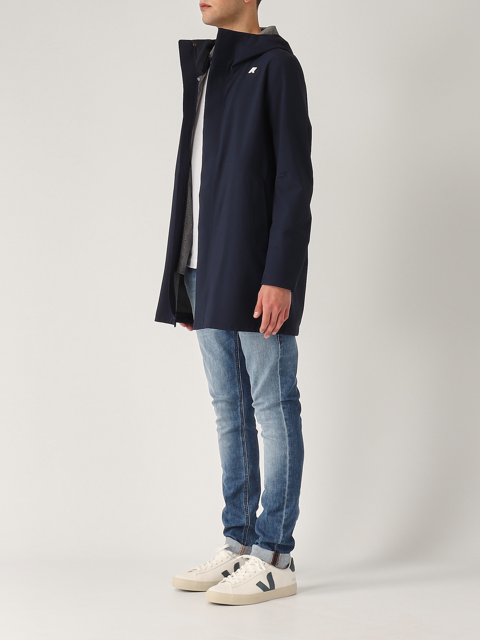 K-way Duke Bonded Jacket In Navy