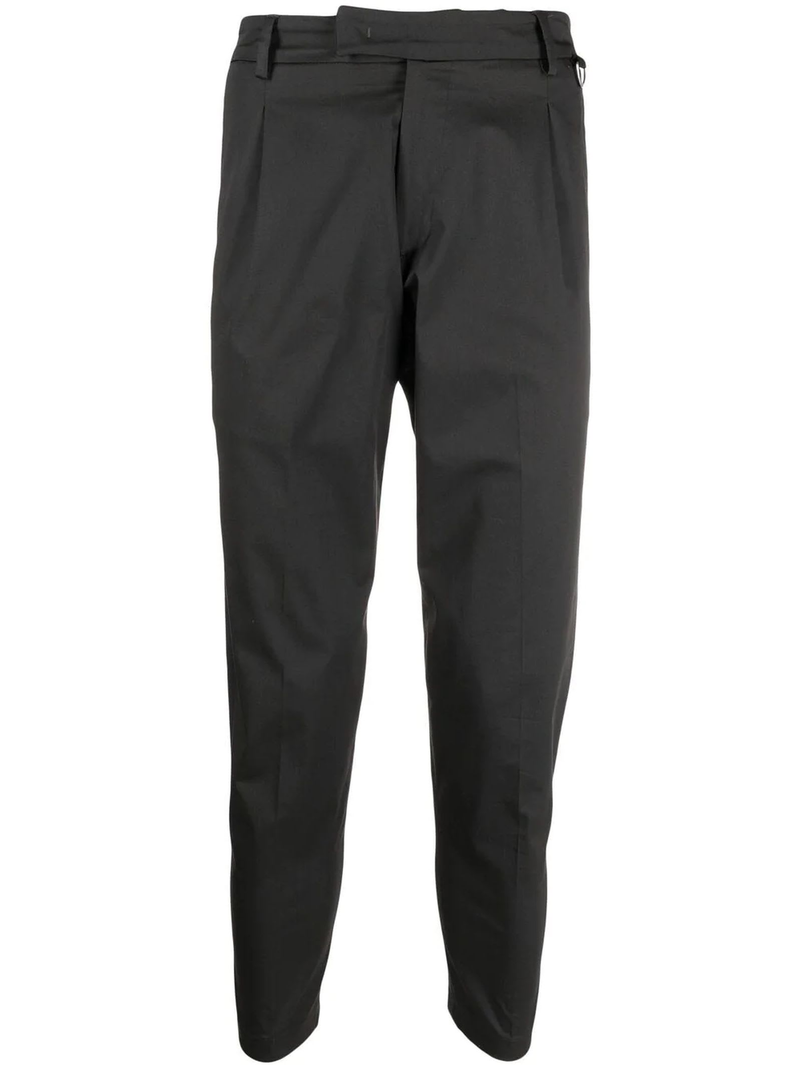 Low Brand Dark Grey Stretch-cotton Trousers