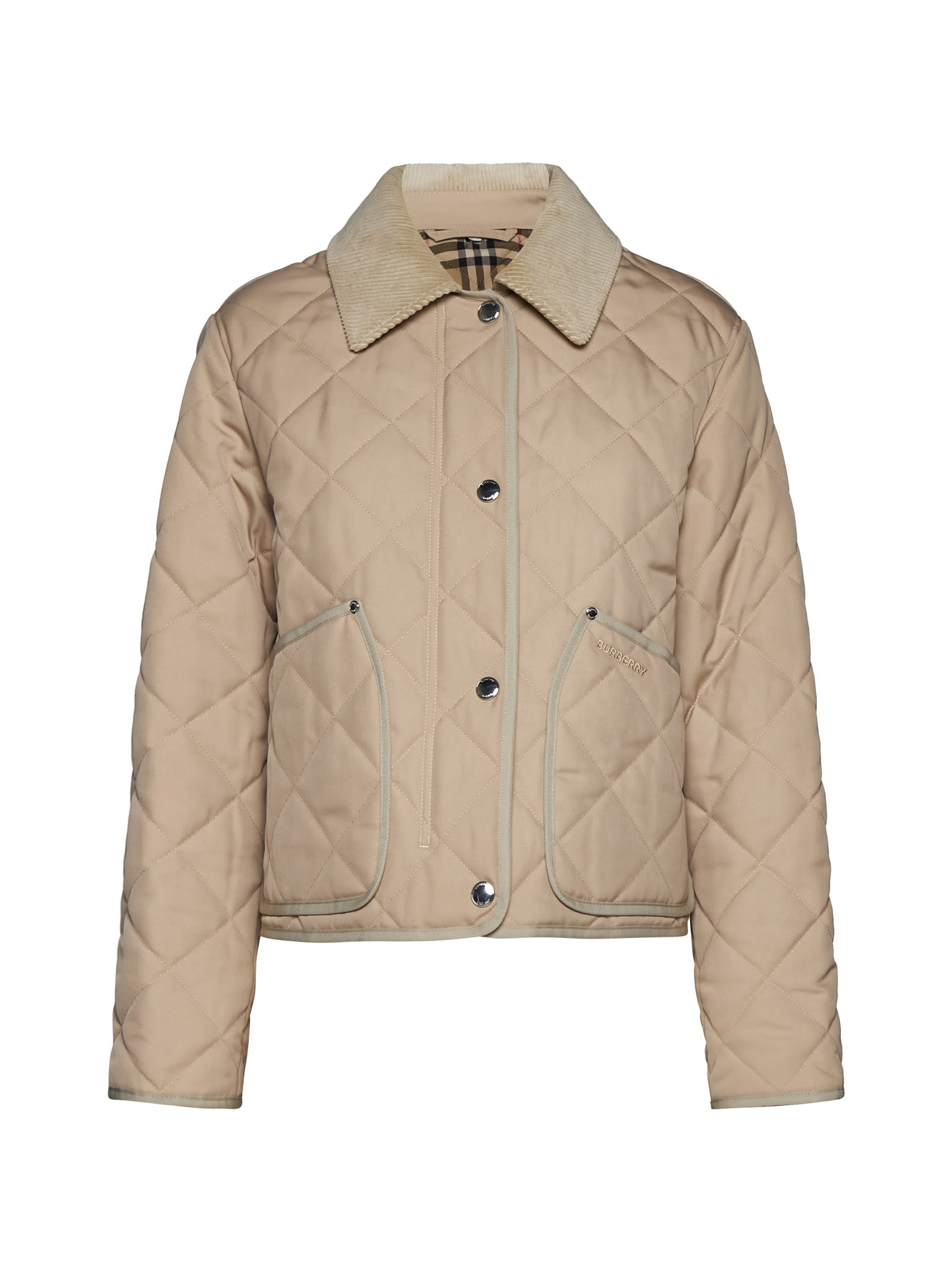 Shop Burberry Jacket In Soft Tan