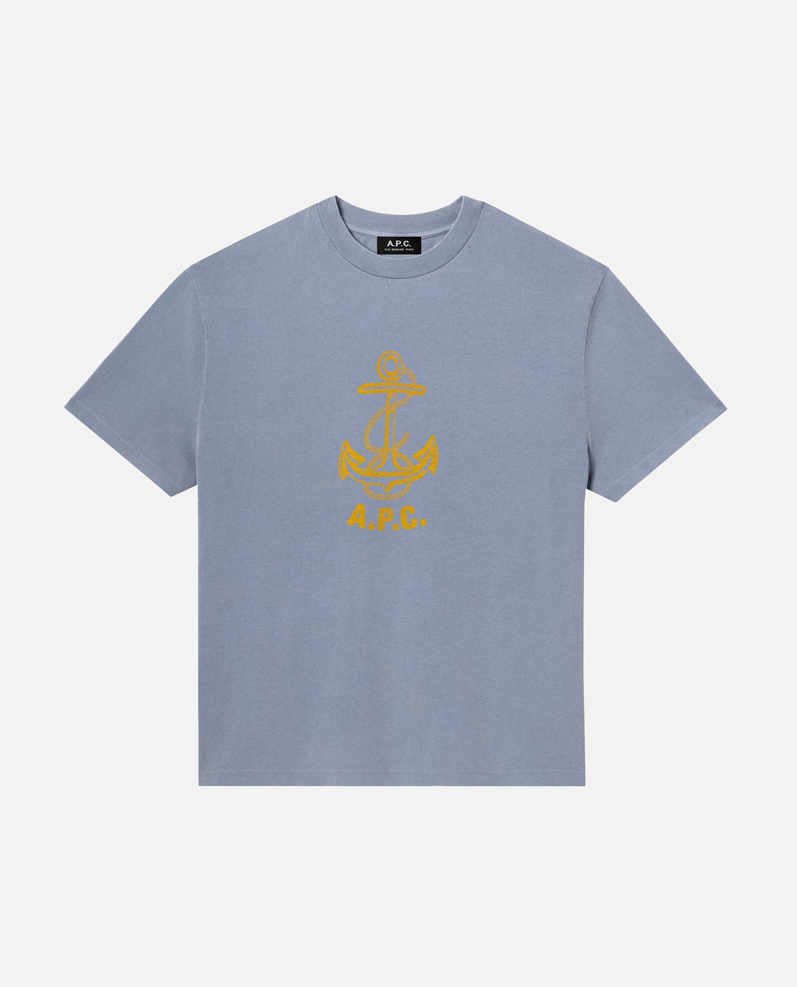 Apc A. P.c. Davy Logo Graphic Tee In Blue
