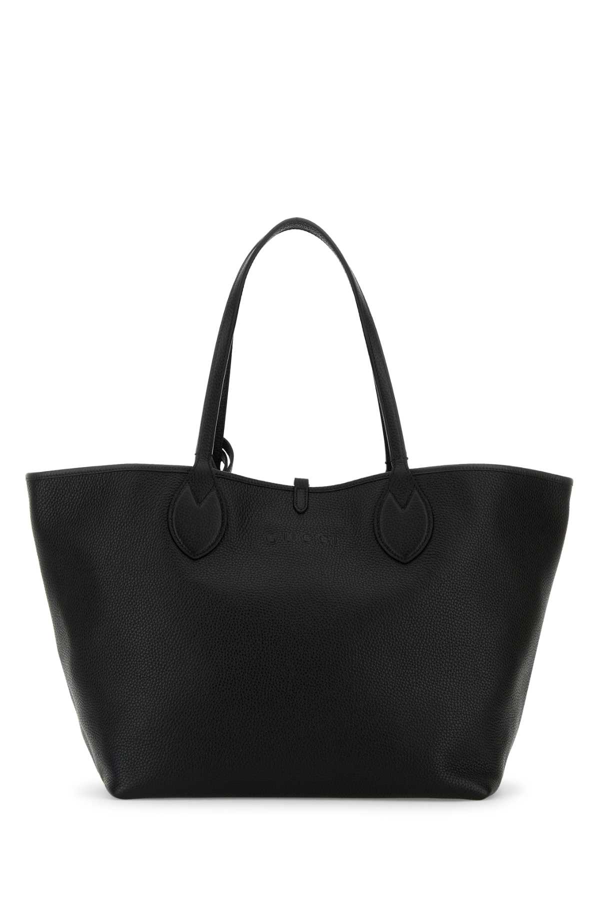 Gucci Black Leather Reversible Shopping Bag In Black
