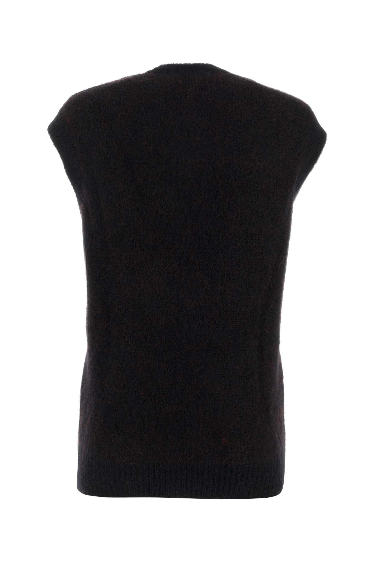 Shop Alessandra Rich Black Stretch Mohair Blend Sweater