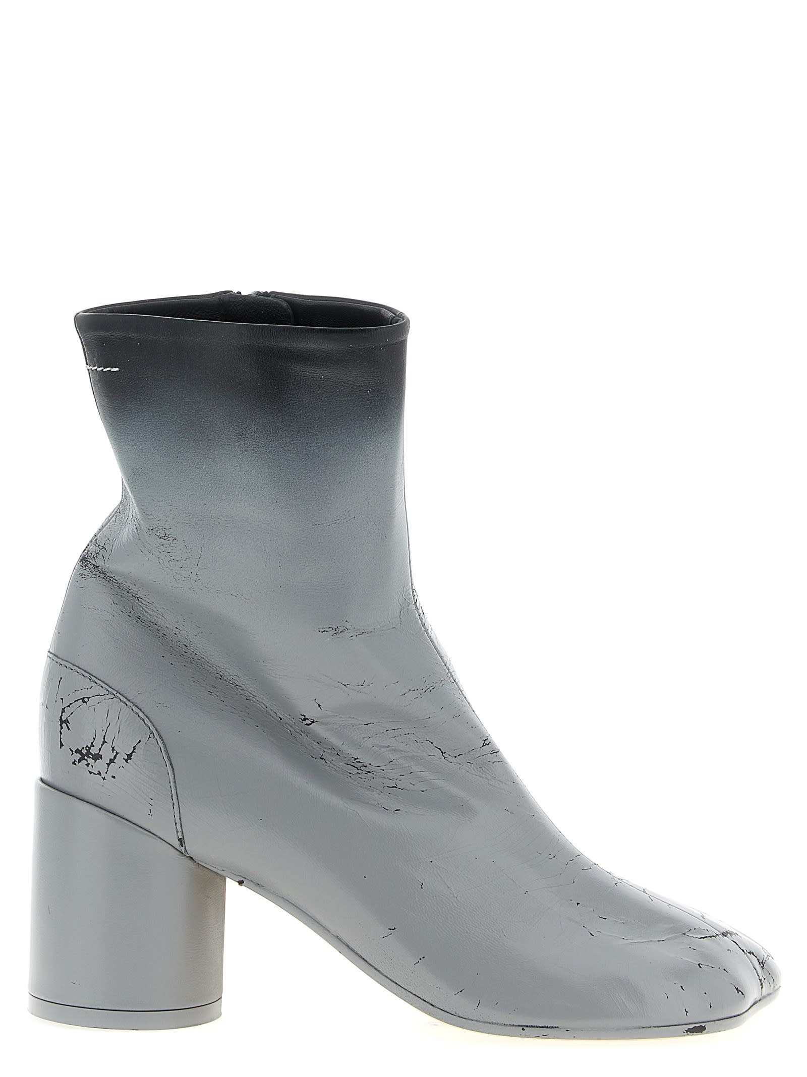 Mm6 Maison Margiela Anatomic Ankle Boots In Gray
