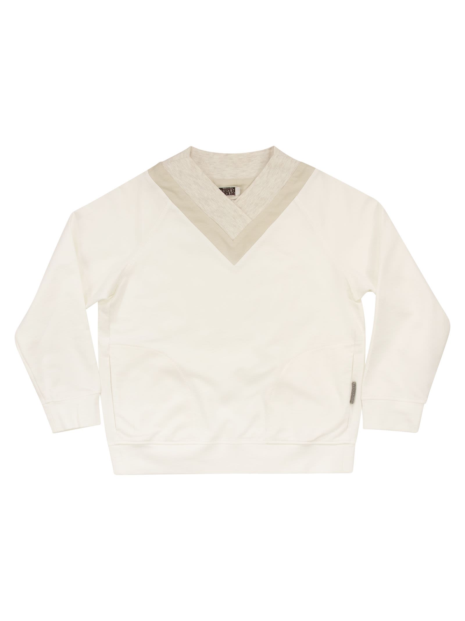 Brunello Cucinelli Cotton V-neck Sweatshirt