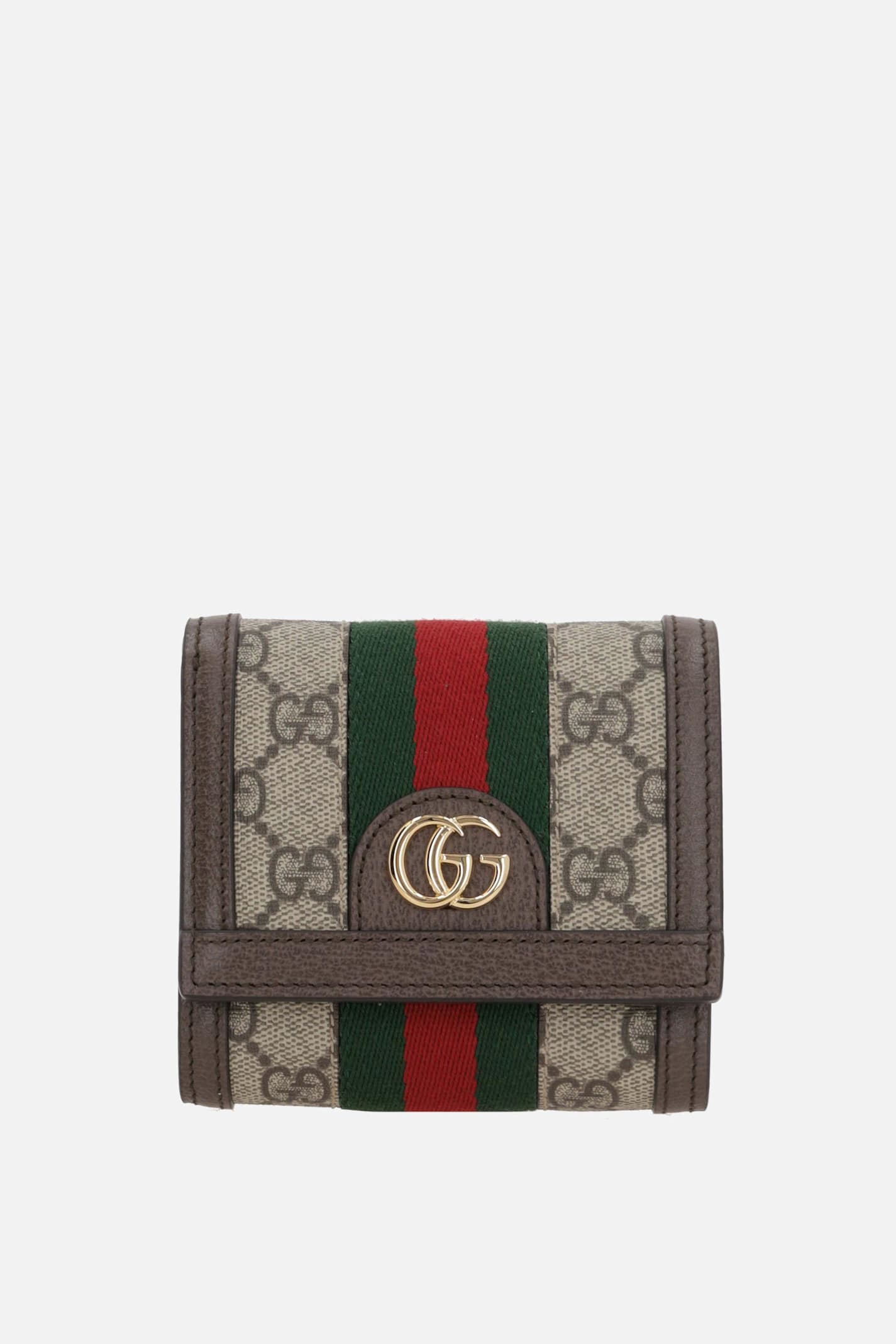 Gucci Ophidia Card Case Wallet In Gg Supreme Canvas In Multi
