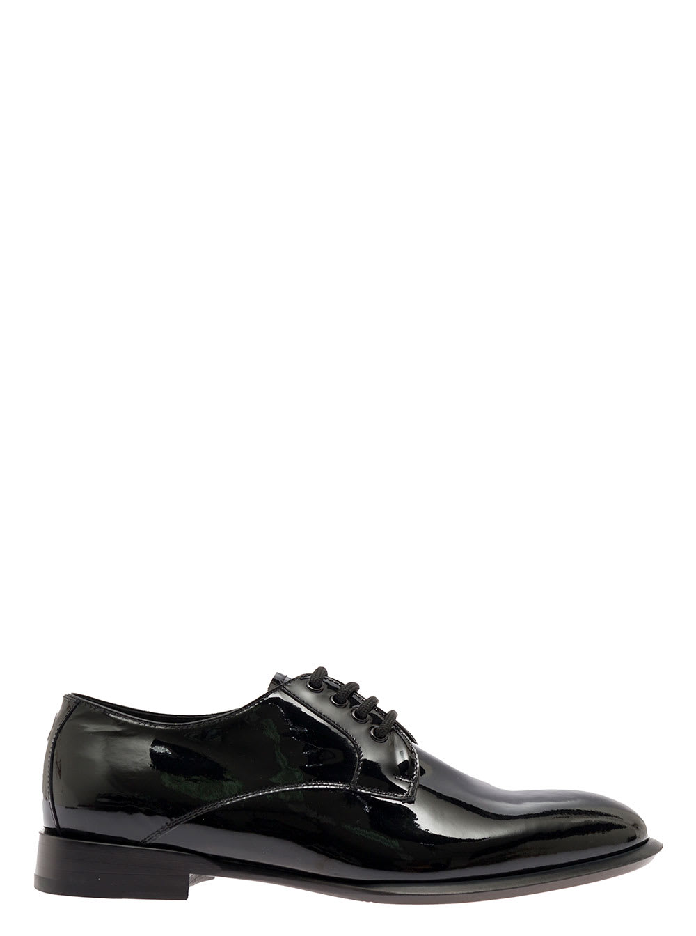 Shop Alexander Mcqueen Black Oxford Shoes In Patent Leather Man