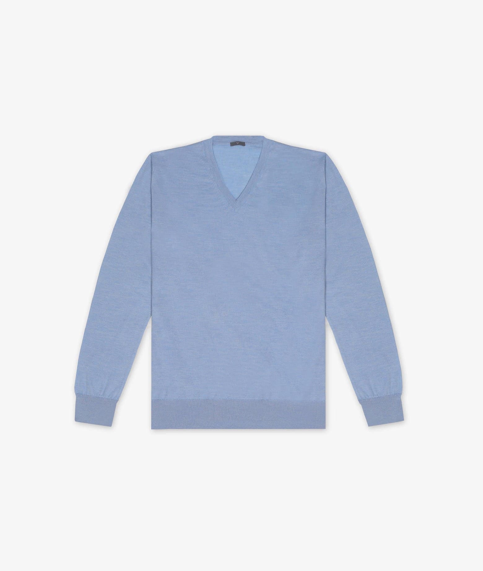 Shop Larusmiani V-neck Sweater Pullman Sweater In Lightblue