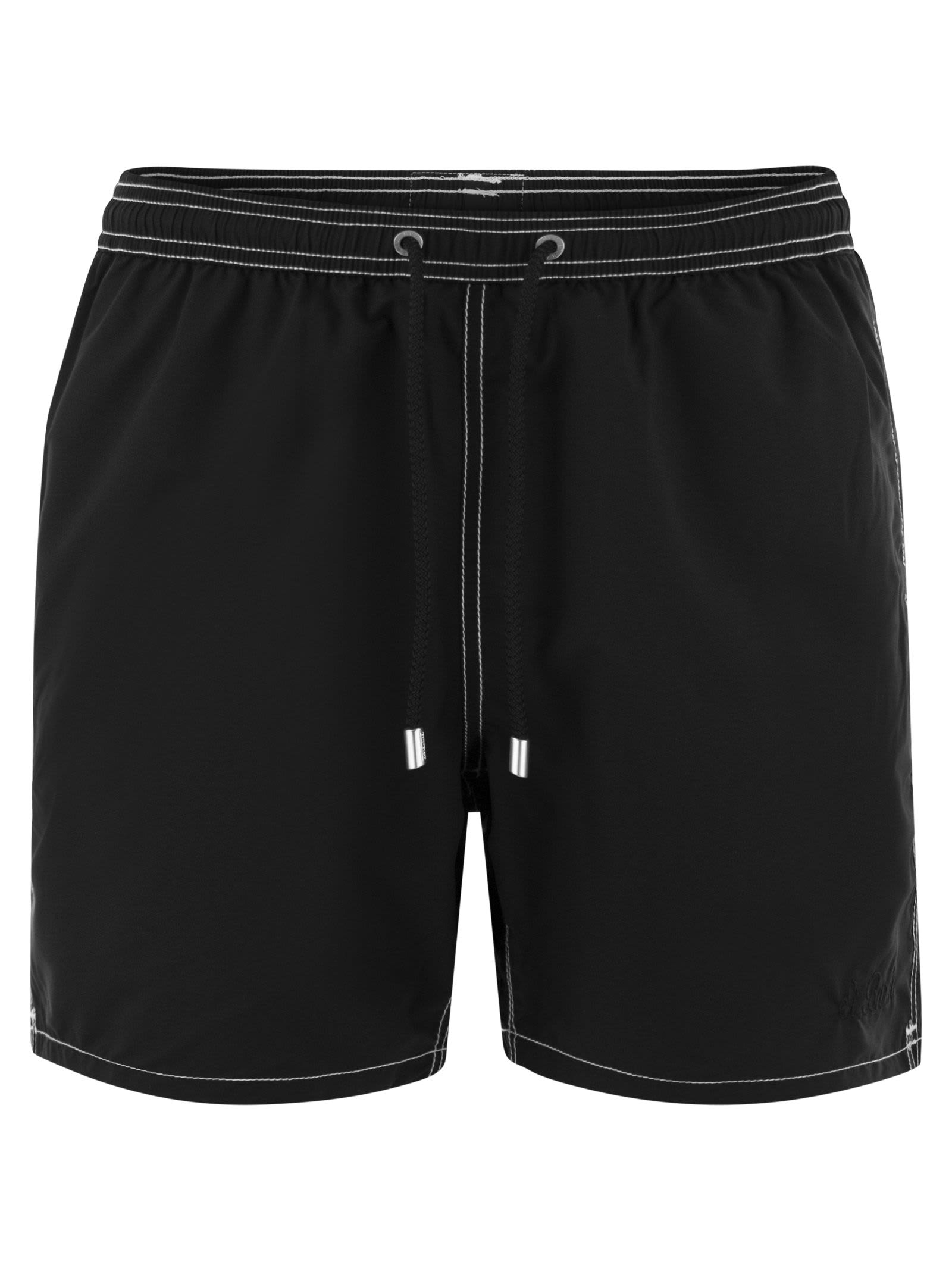 Shop Mc2 Saint Barth Patmos - Beach Shorts In Black