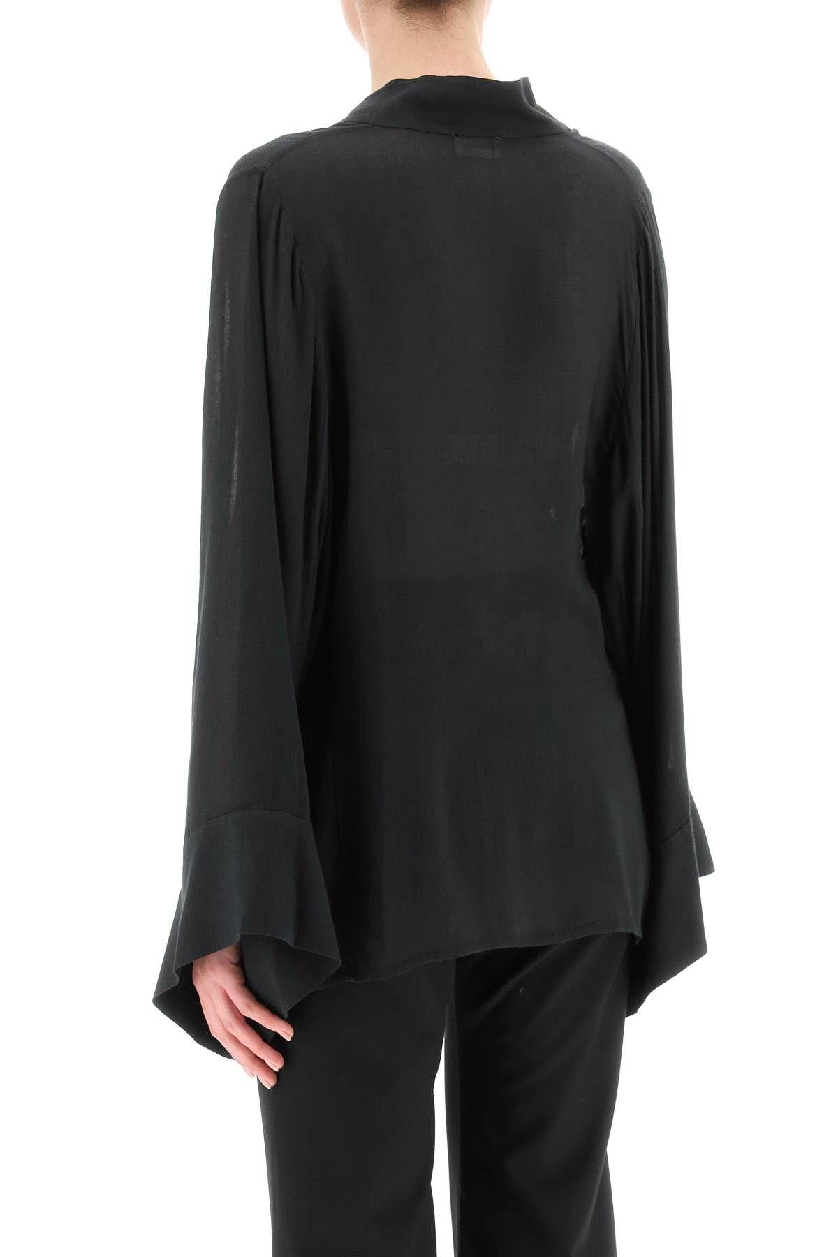 Shop By Malene Birger Lomaria Lightweight Canvas Blouse In Black