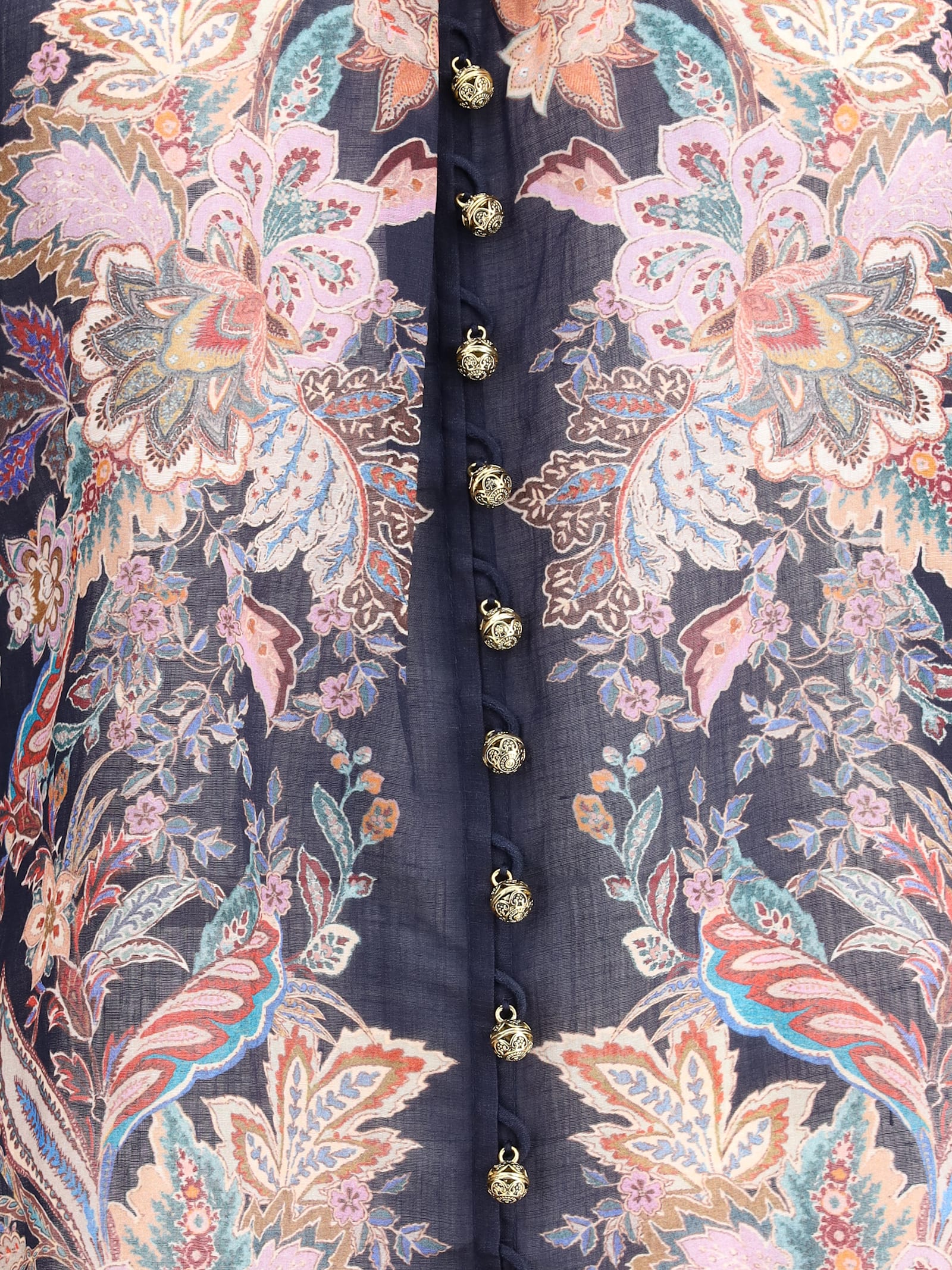 Zimmermann Rhiannon Printed Blouse In Blue