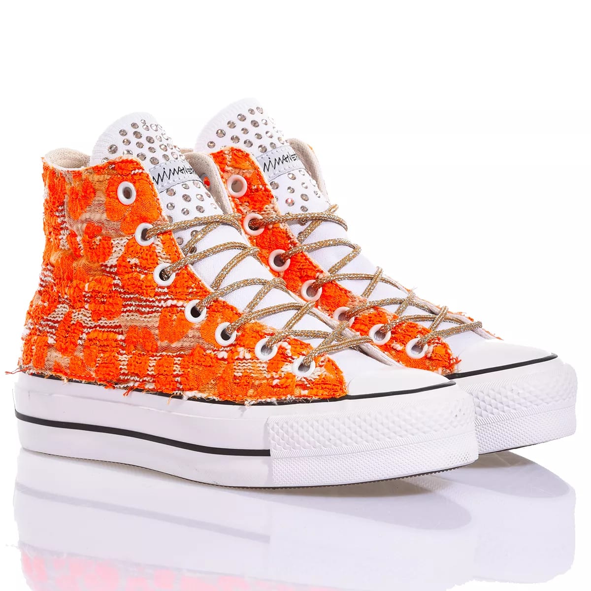 Shop Mimanera Converse Platform Orange Leo