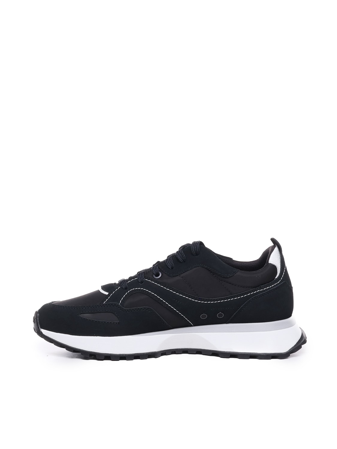 Shop Hugo Boss Leather Sneakers With Logo In Black