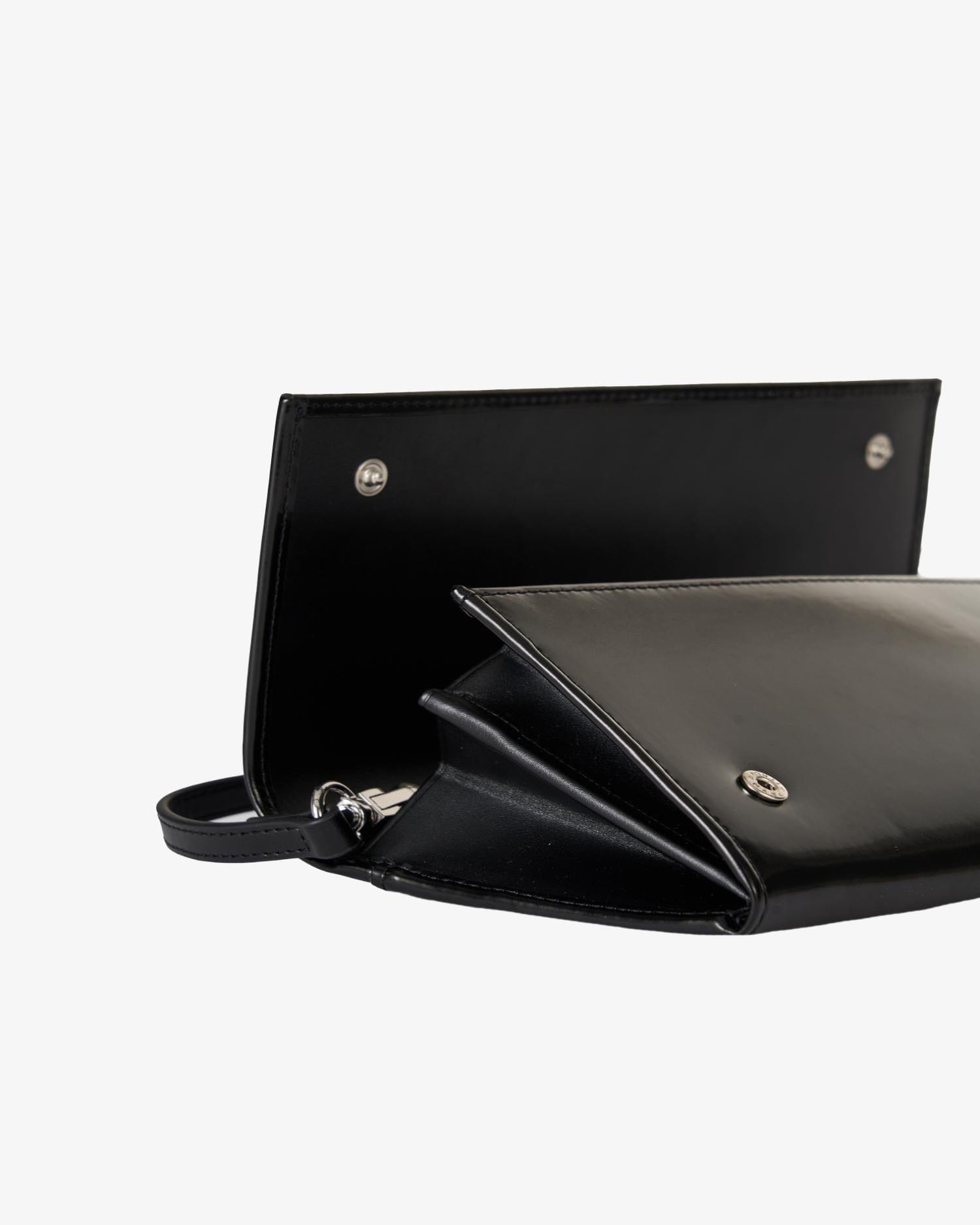 Shop John Richmond Wallets With Shoulder Strap In Nero