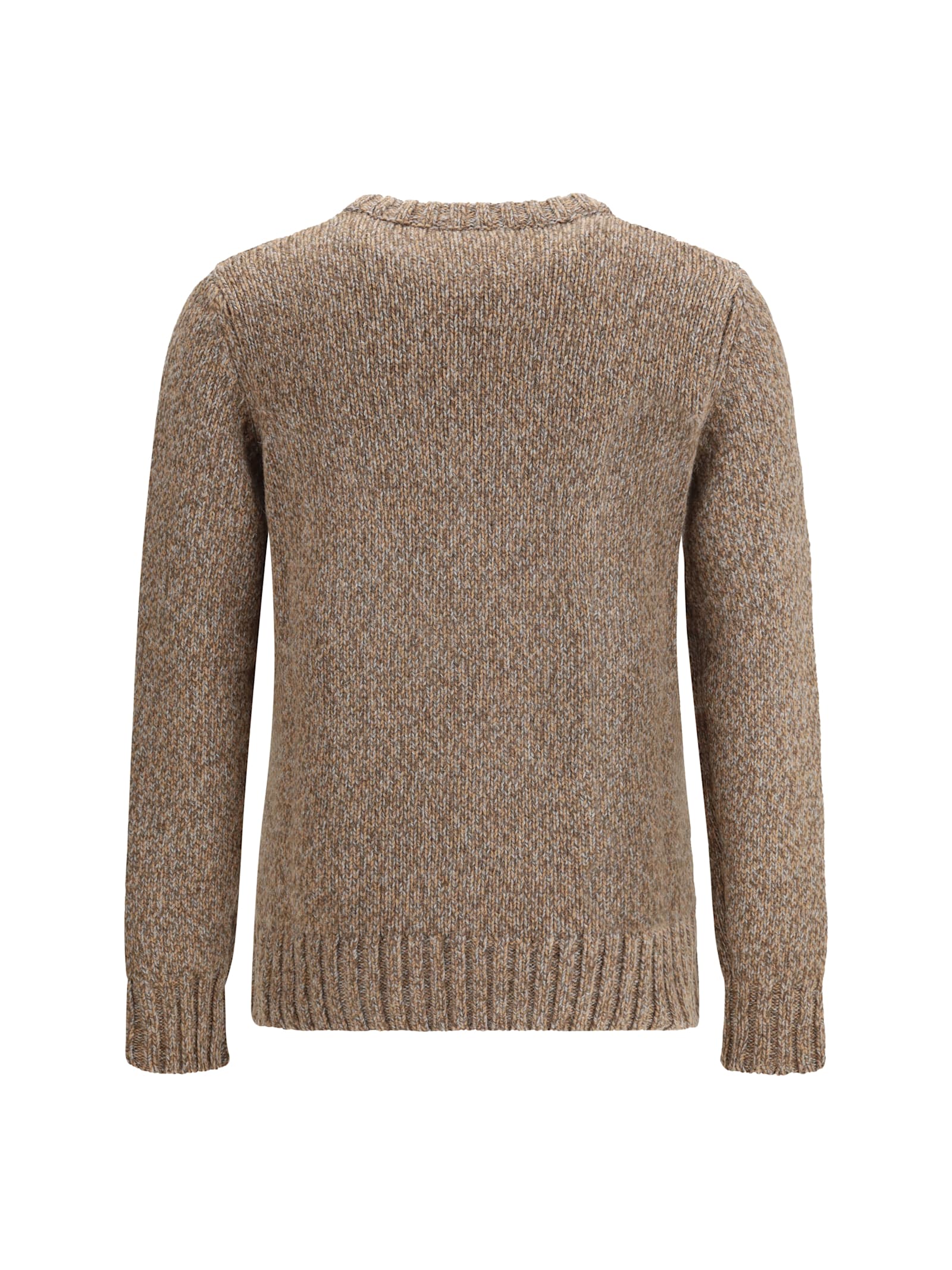 Aragona Crewneck Wool Sweater In Brown