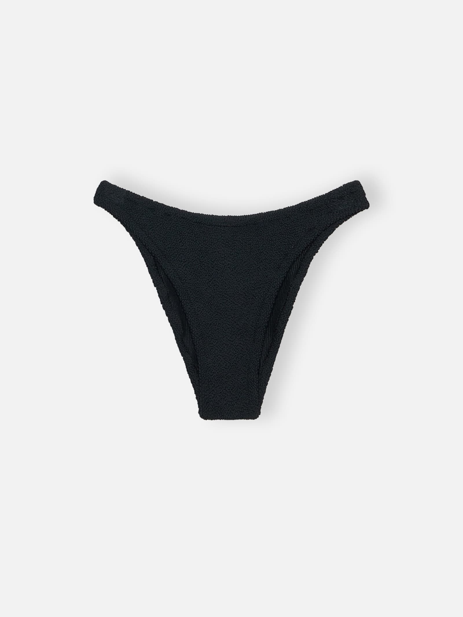 Mc2 Saint Barth Woman Black Classic Crinkle Swim Briefs Elise In Black