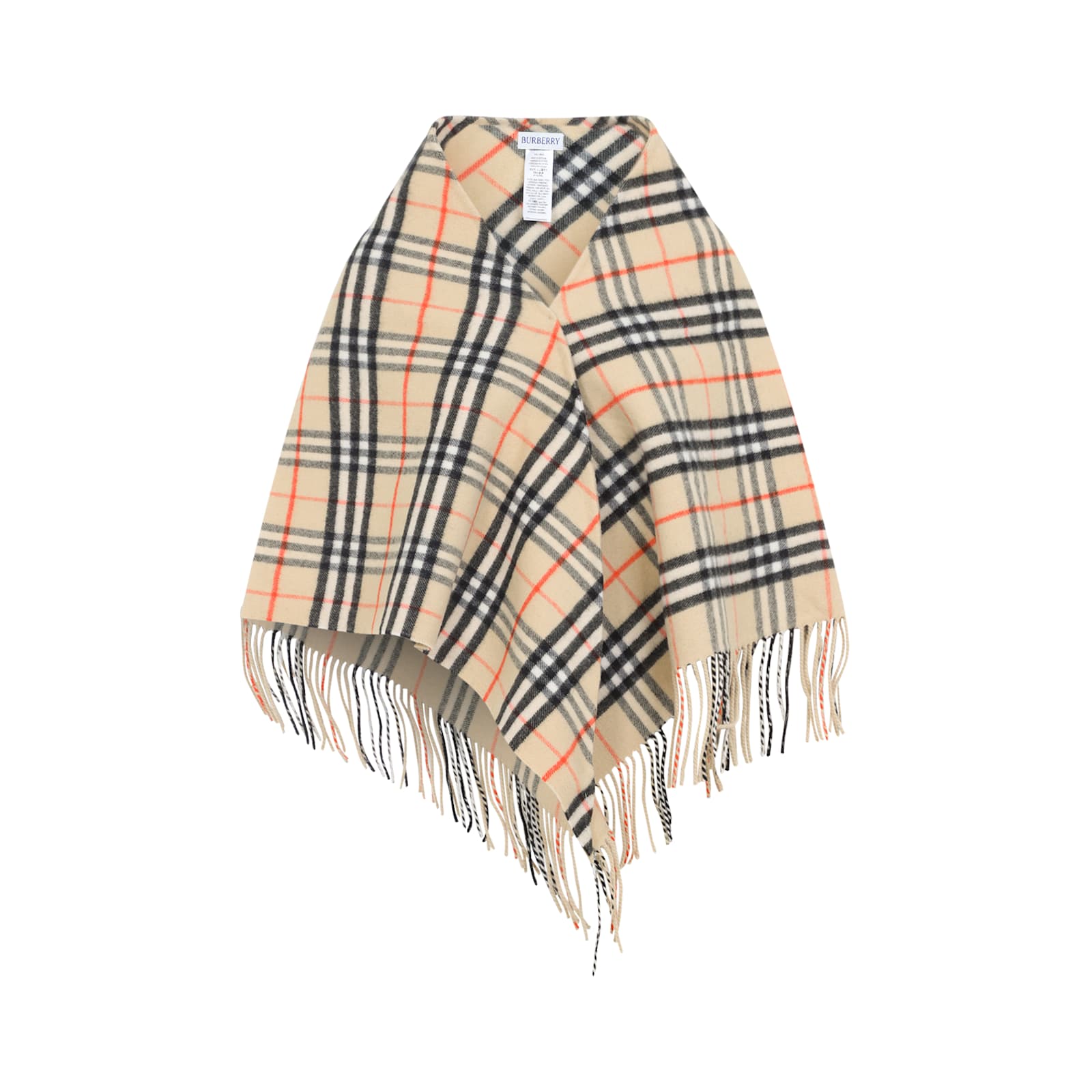 Burberry Check Bandana Scarf In Burgundy