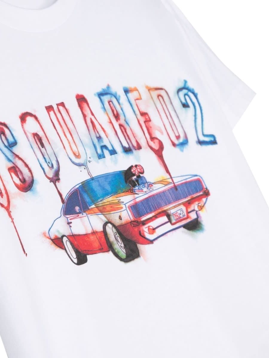 Dsquared2 Logo-print Cotton T-shirt In White