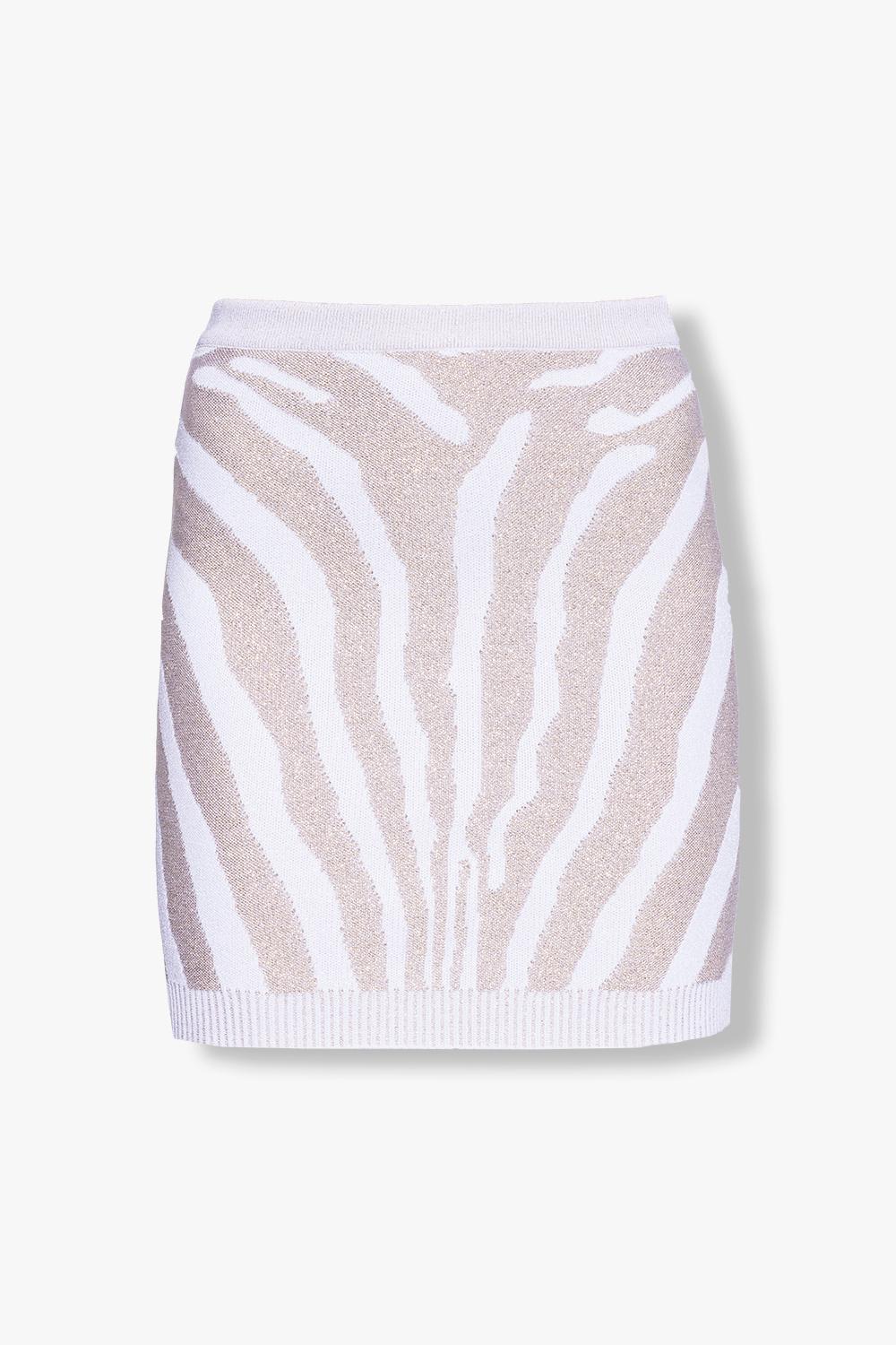 Balmain Synthetic Fibers Skirt In Bianco