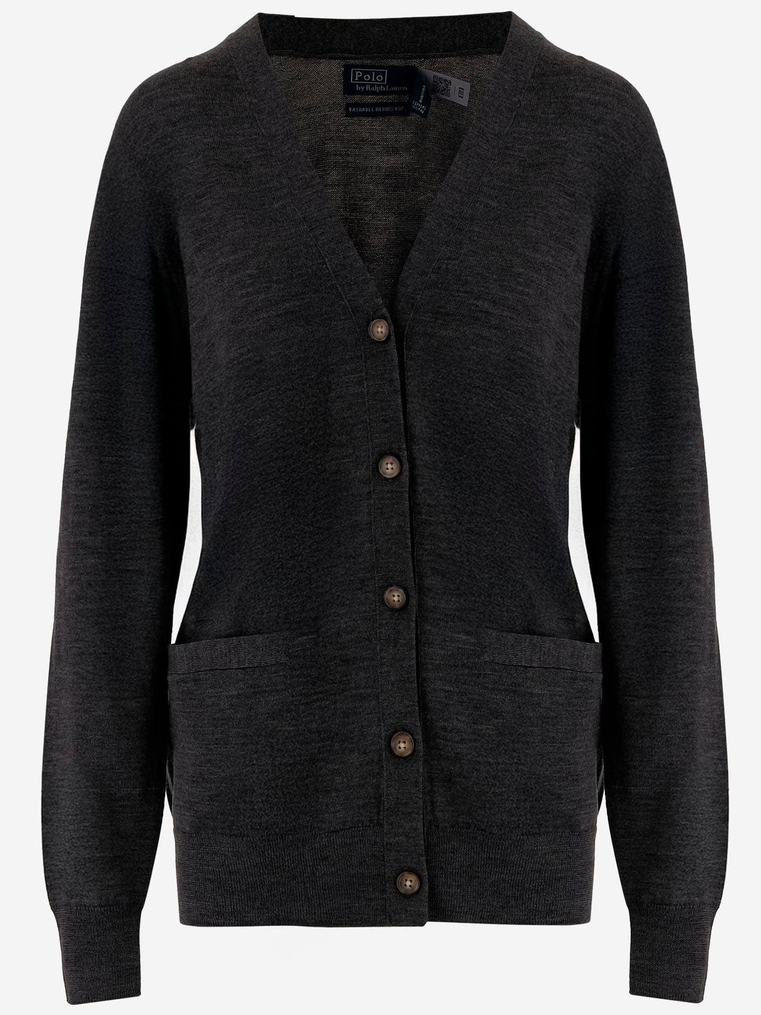 Polo Ralph Lauren Button-front Patch-pocket Cardigan In Black