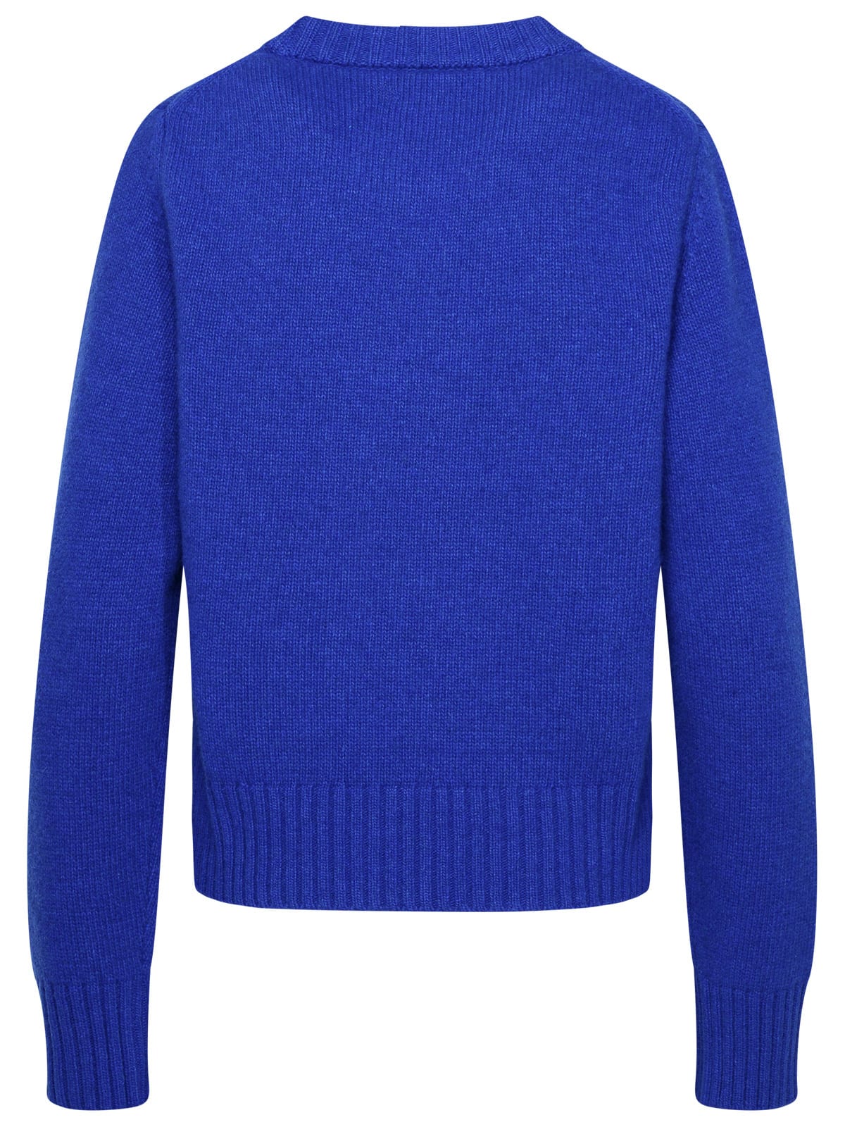 Shop Ganni Blue Wool Blend Sweater