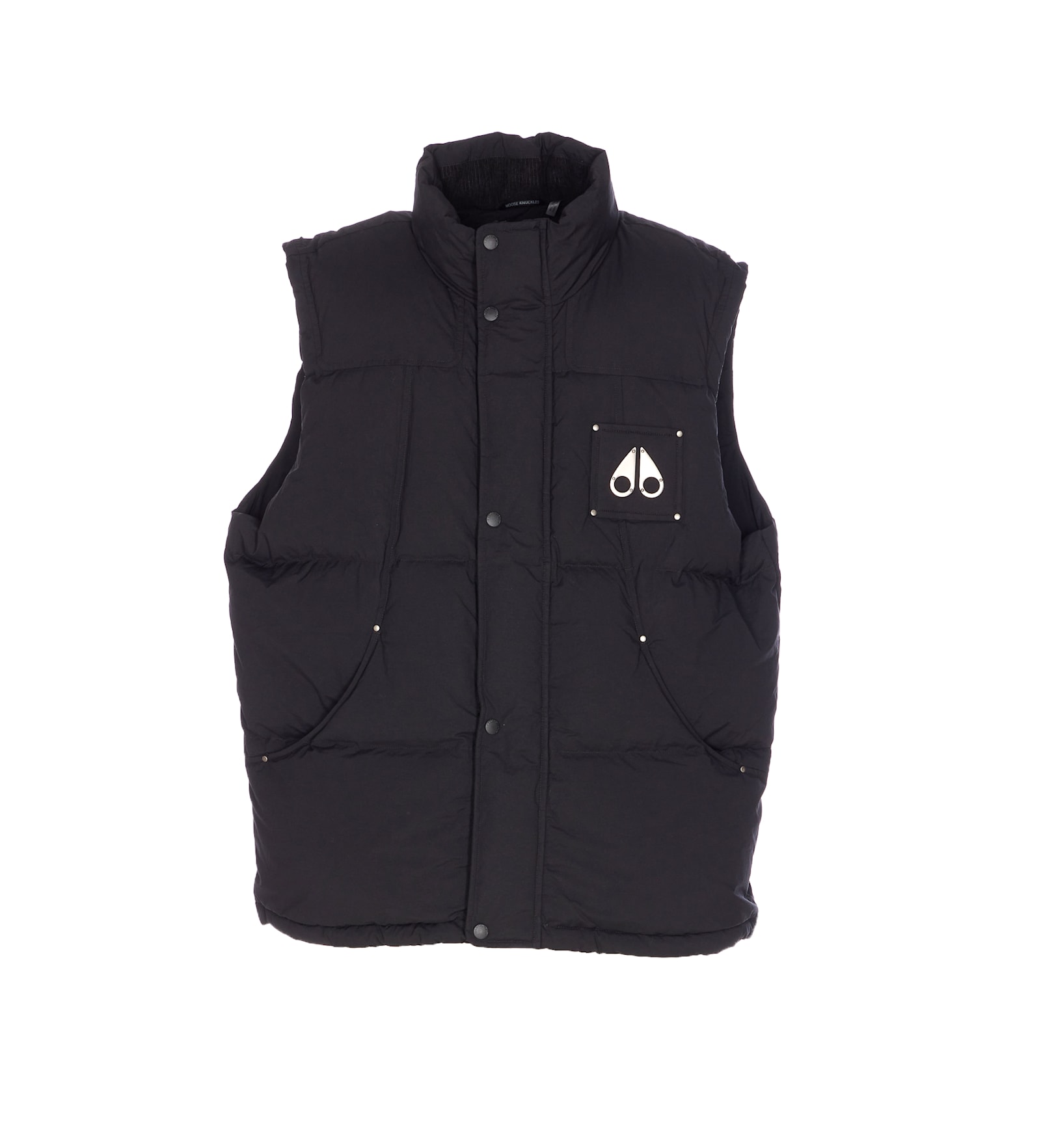 Moose Knuckles Insulated Sleeveless Jacket High Collar In Black