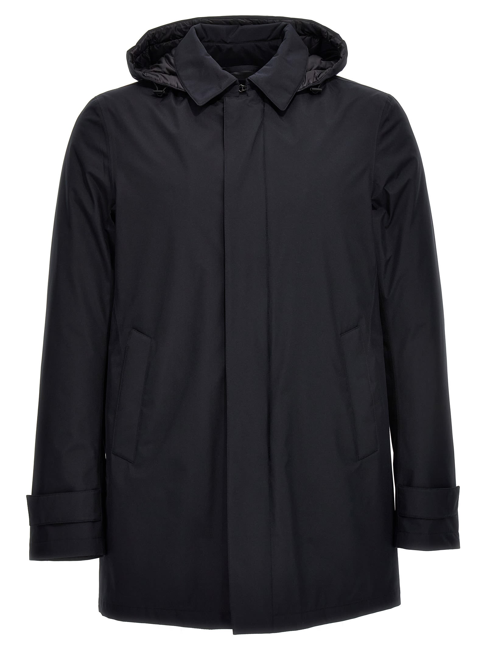 Herno Men Waterproof 2-layer Laminar Fabric In Black