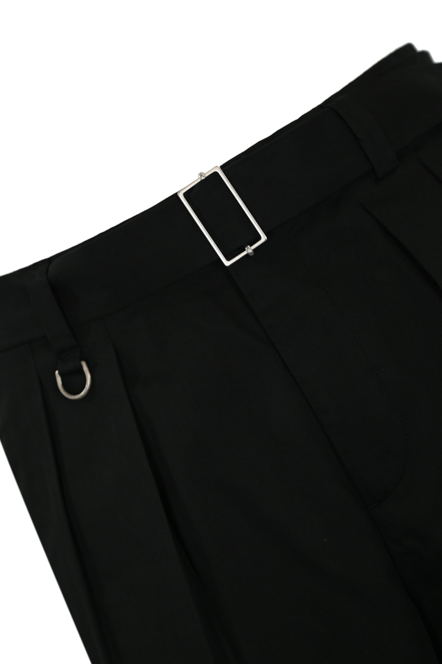Paolo Pecora Cotton Bermuda Shorts With Pleats And Belt In Nero