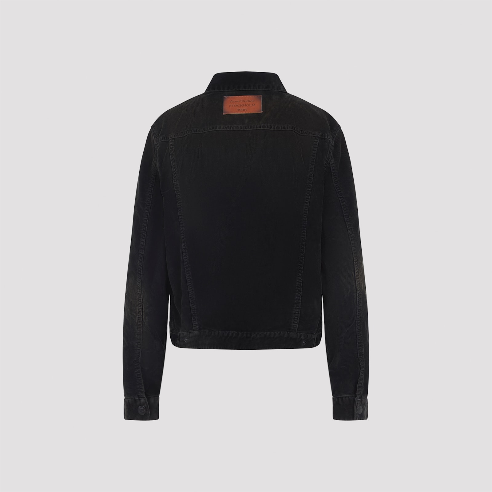 Acne Studios Long Sleeve Jacket With Collared Neck And Pockets In Black