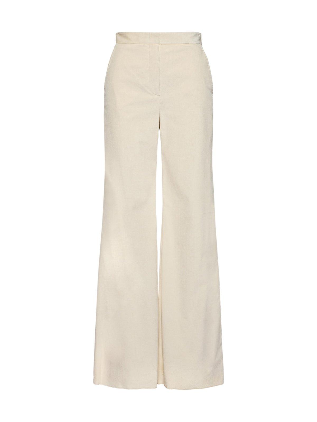 Shop Max Mara High Waist Regular Fit Trousers In Beige