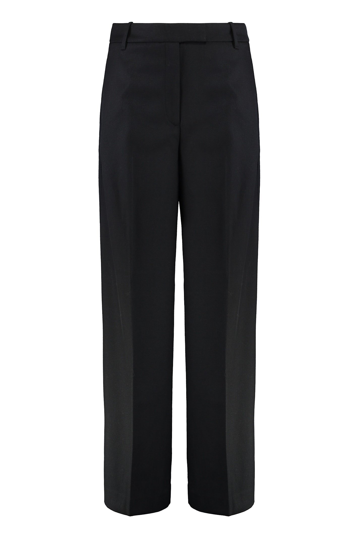 Calvin Klein Wool Gabardine Trousers In Black