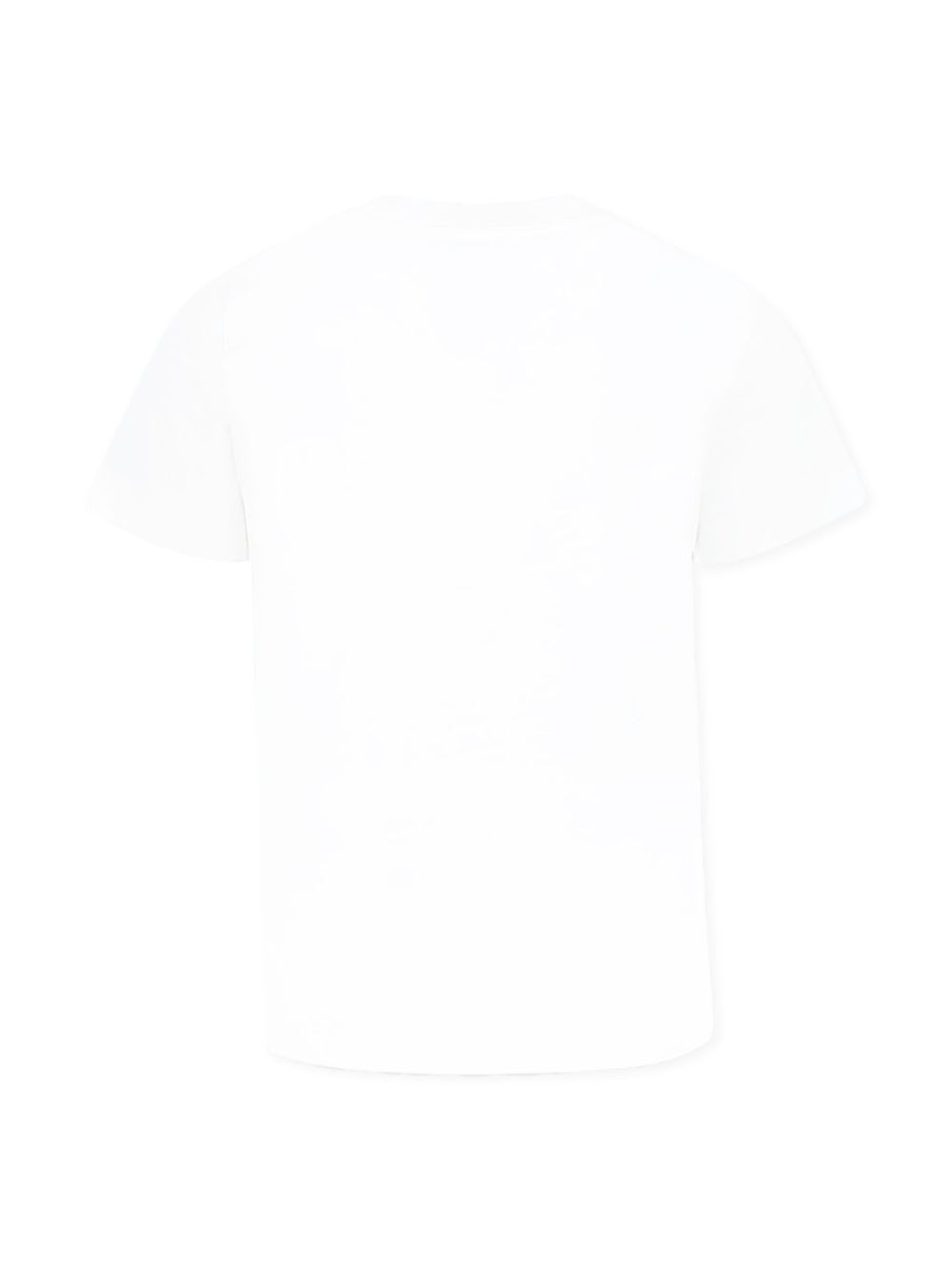 Moncler Enfant Logo Patch Crewneck T-shirt In White
