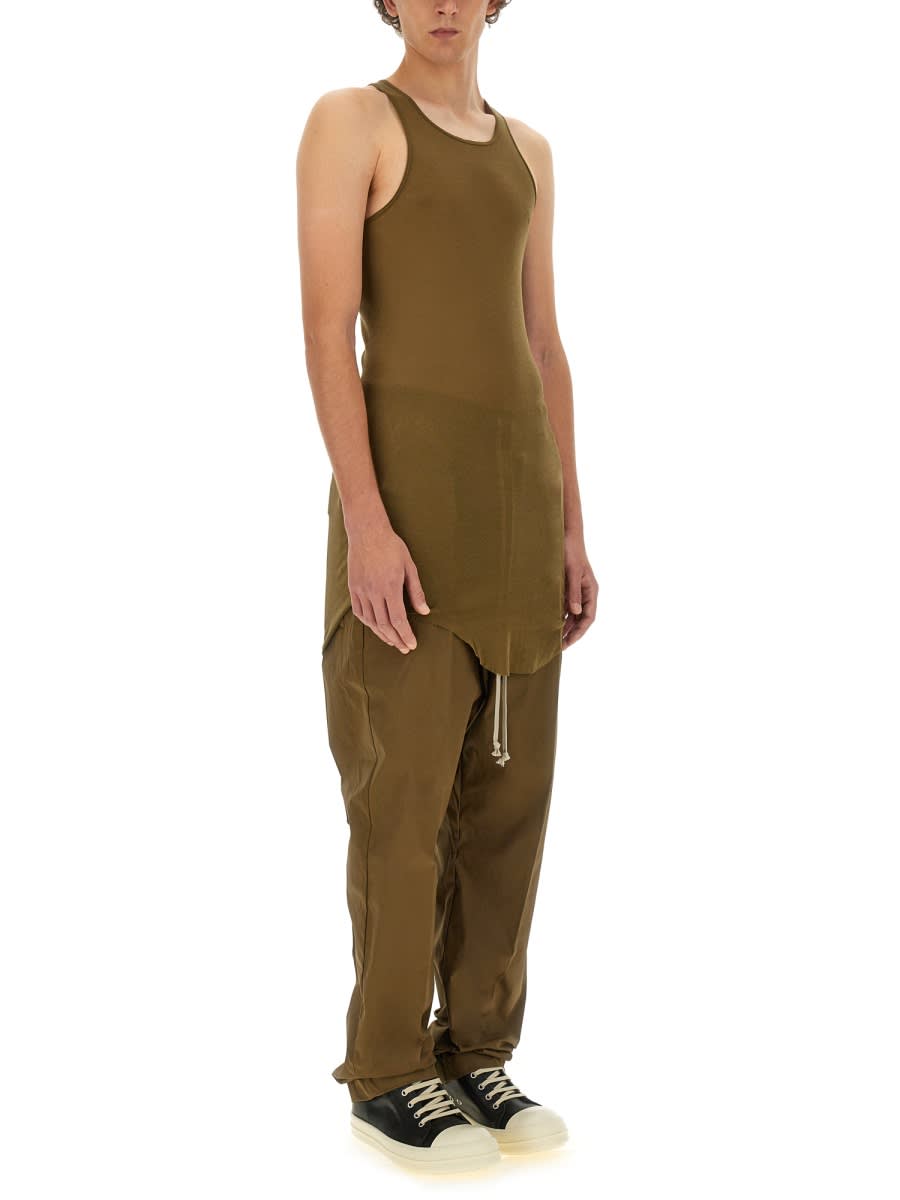 Rick Owens Organic Cotton Tank Top In Green