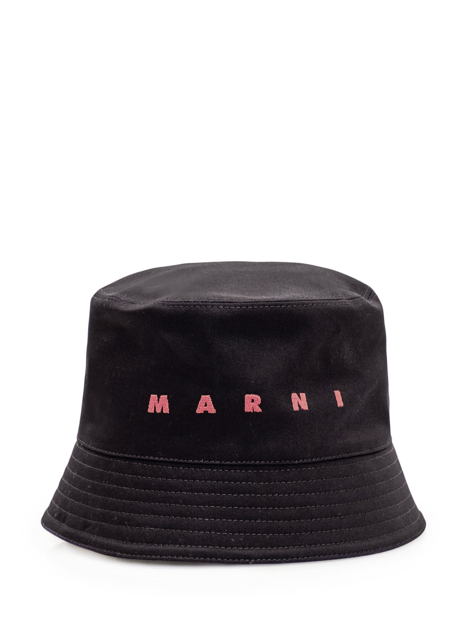 Shop Marni Bucket Cap With Logo In Black