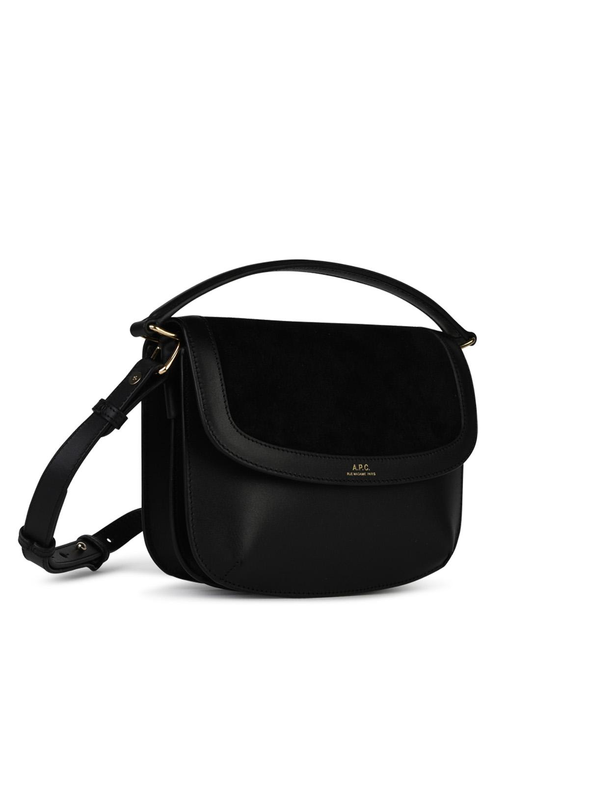 Shop Apc Sarah Mini Black Leather Bag