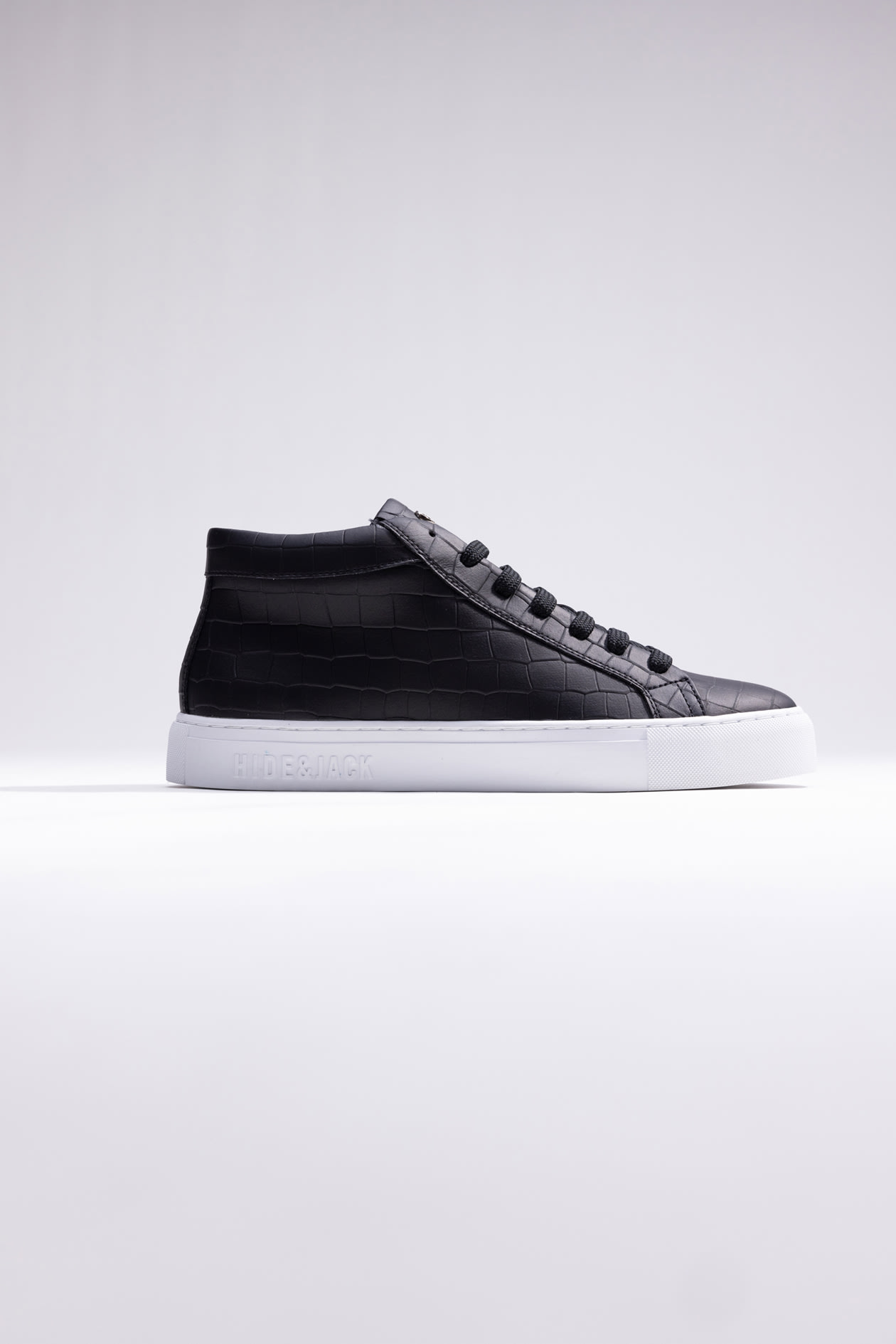 Shop Hide&amp;jack High Top Sneaker - Essence Black White