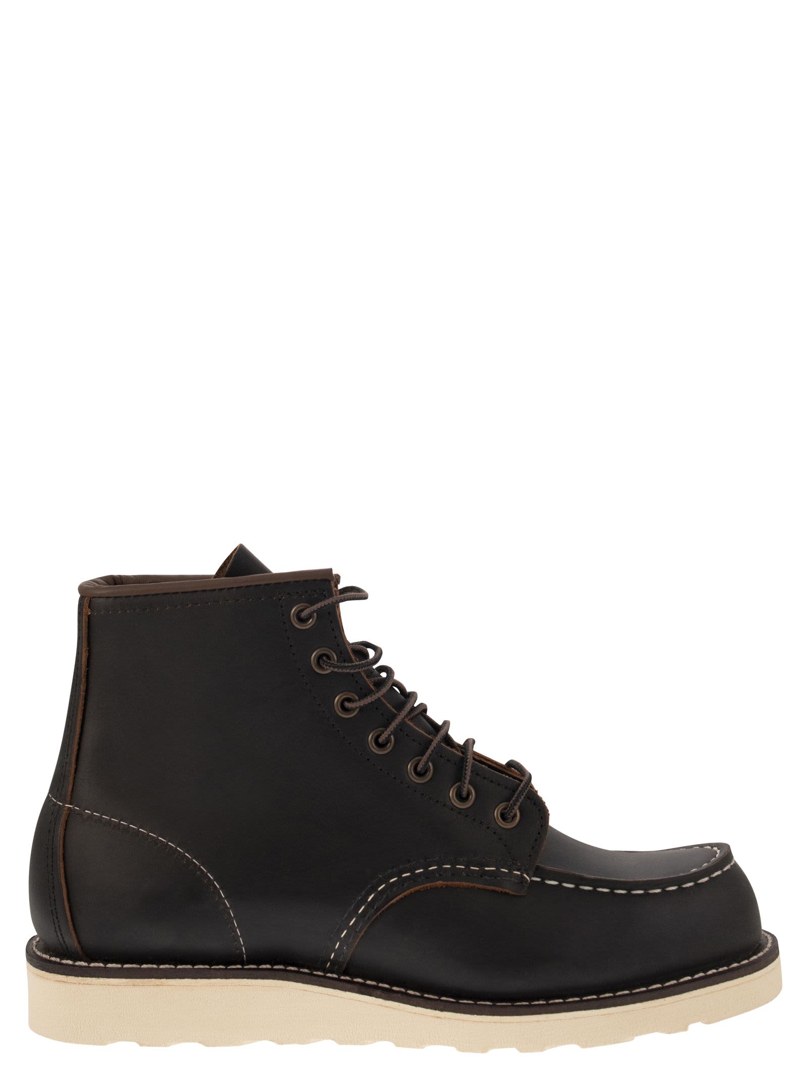 Shop Red Wing Classic Moc - Leather Boot With Laces In Black