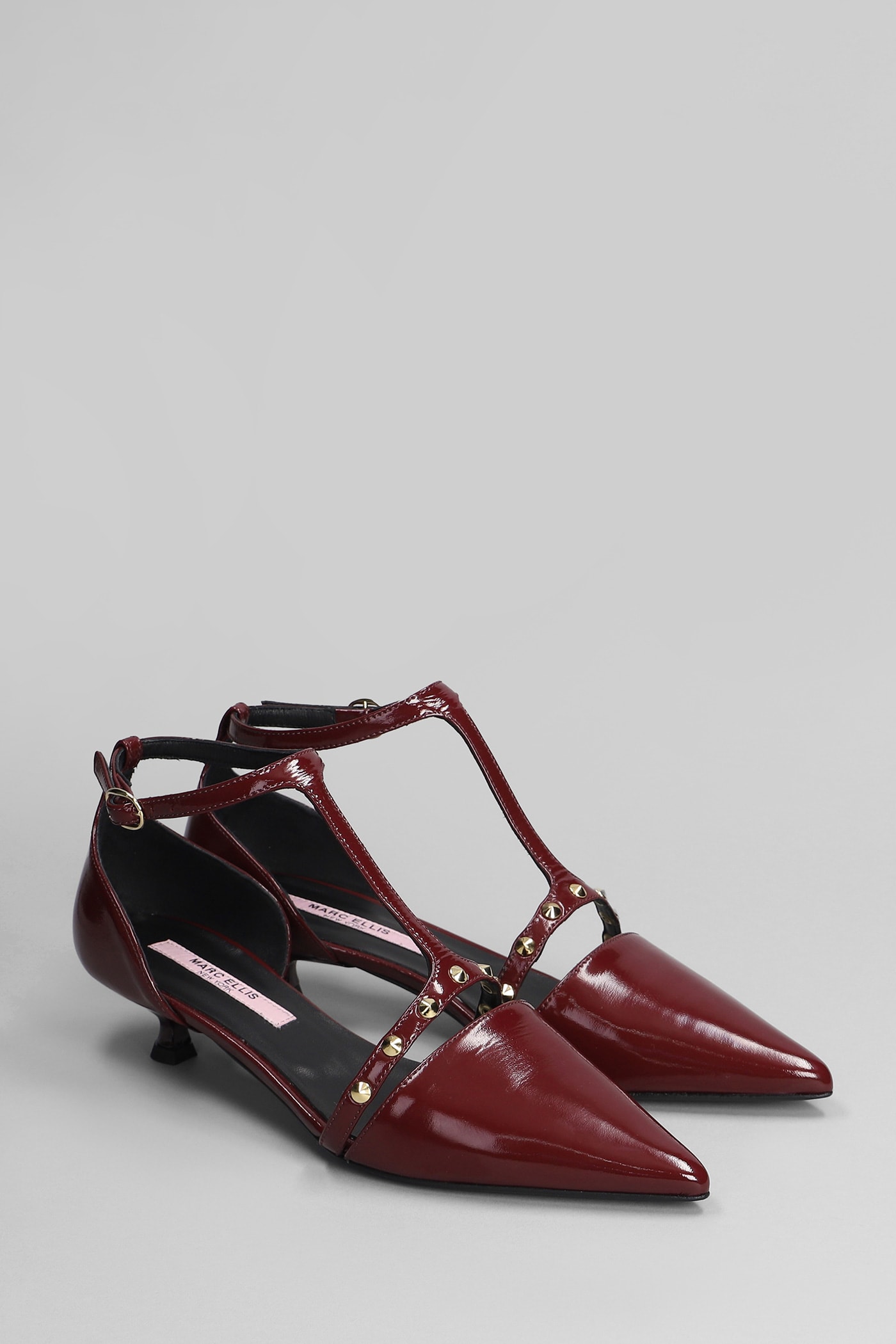 Shop Marc Ellis Pumps In Bordeaux Leather