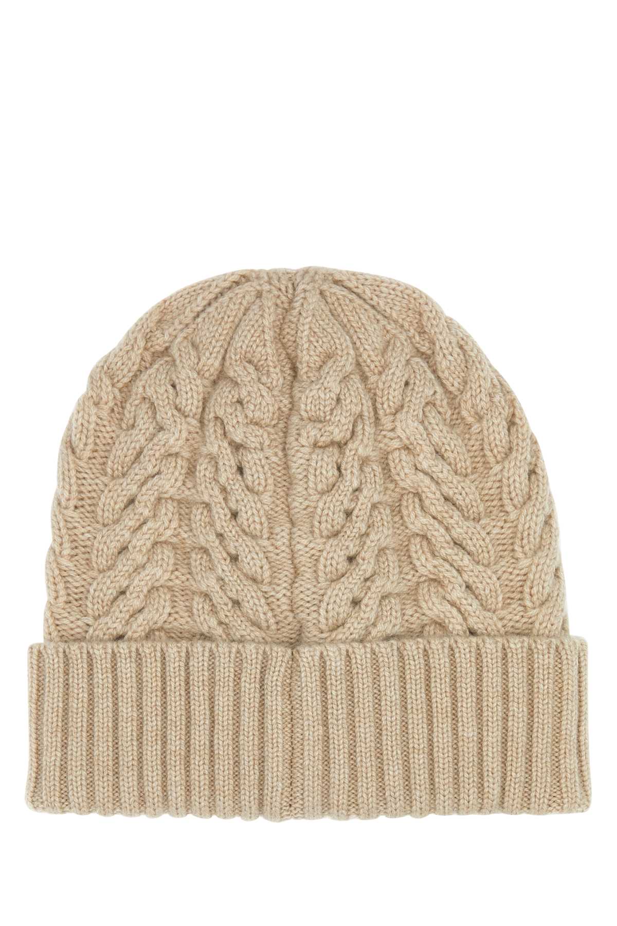 MOORER BEIGE CASHMERE MARIA BEANIE HAT 