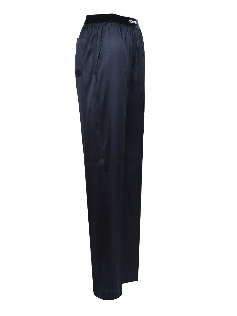 Tom Ford Blue Silk Pajama Trousers In Blue