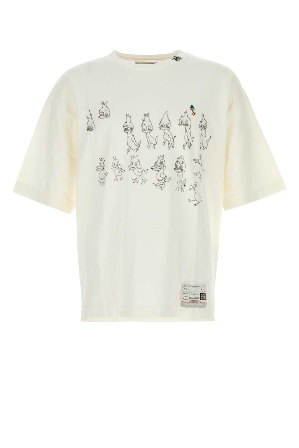 MIHARAYASUHIRO WHITE COTTON T-SHIRT 