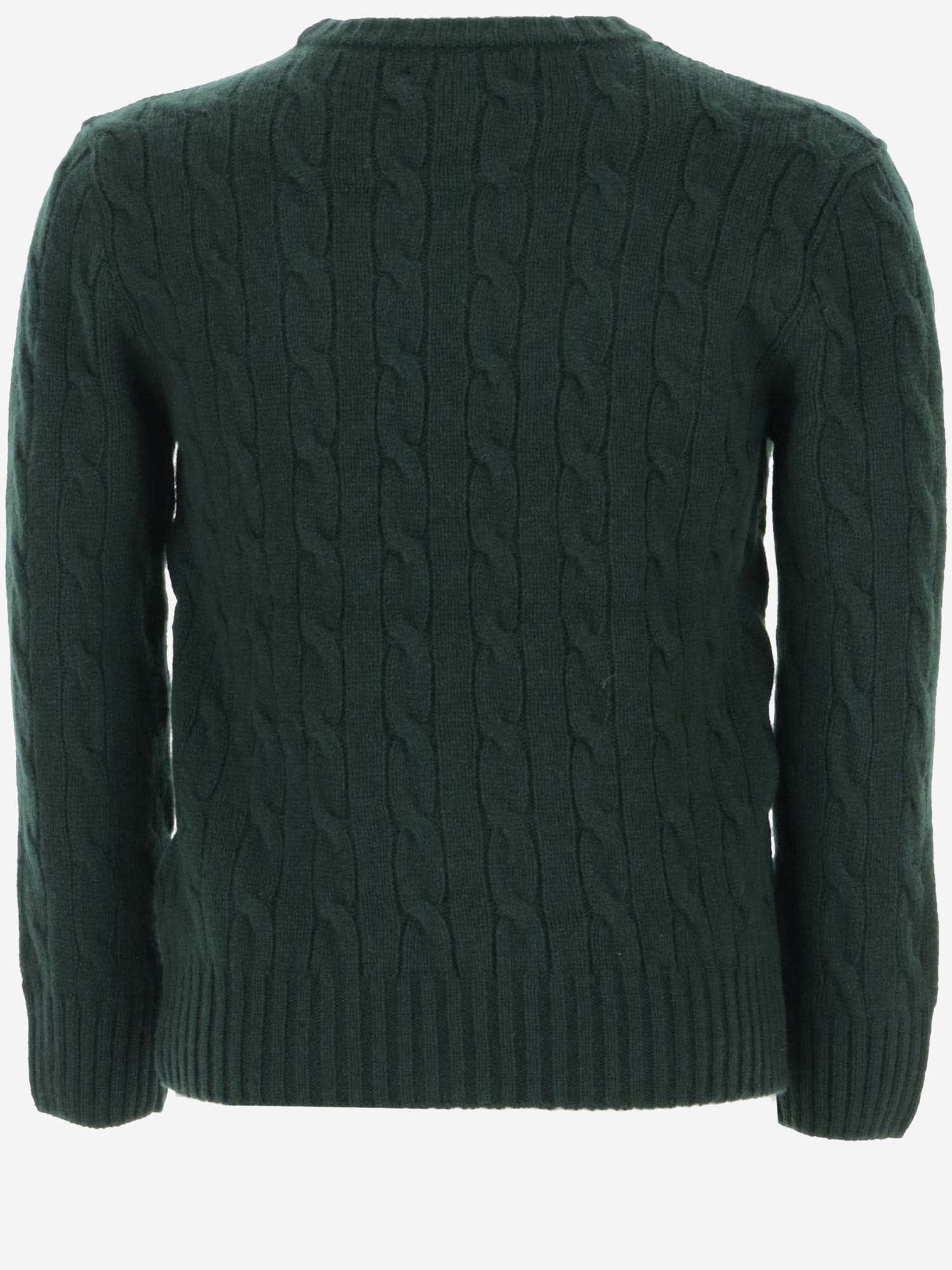 Shop Ralph Lauren Wool And Cashmere Sweater In Moss Agate